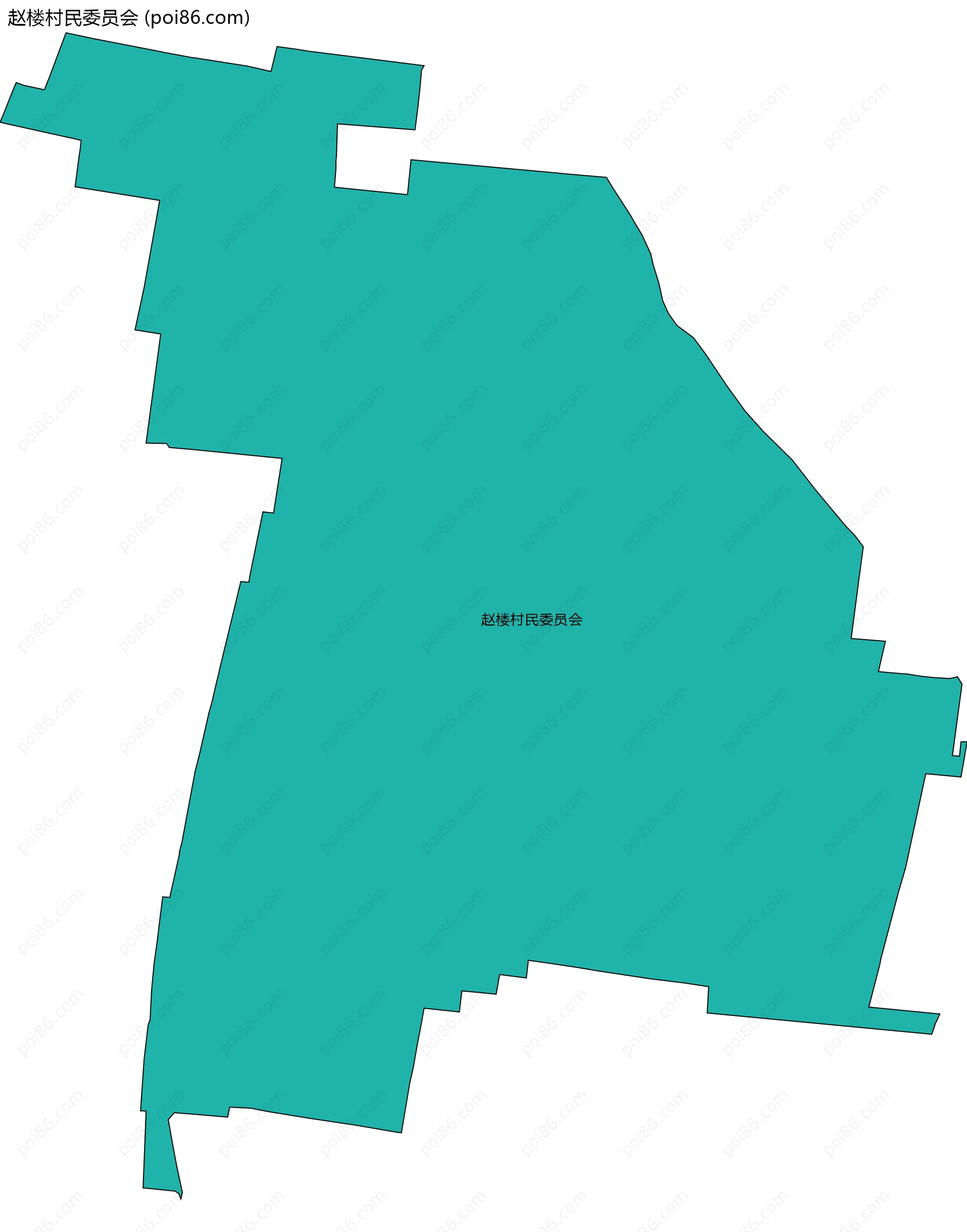 赵楼村民委员会边界地图