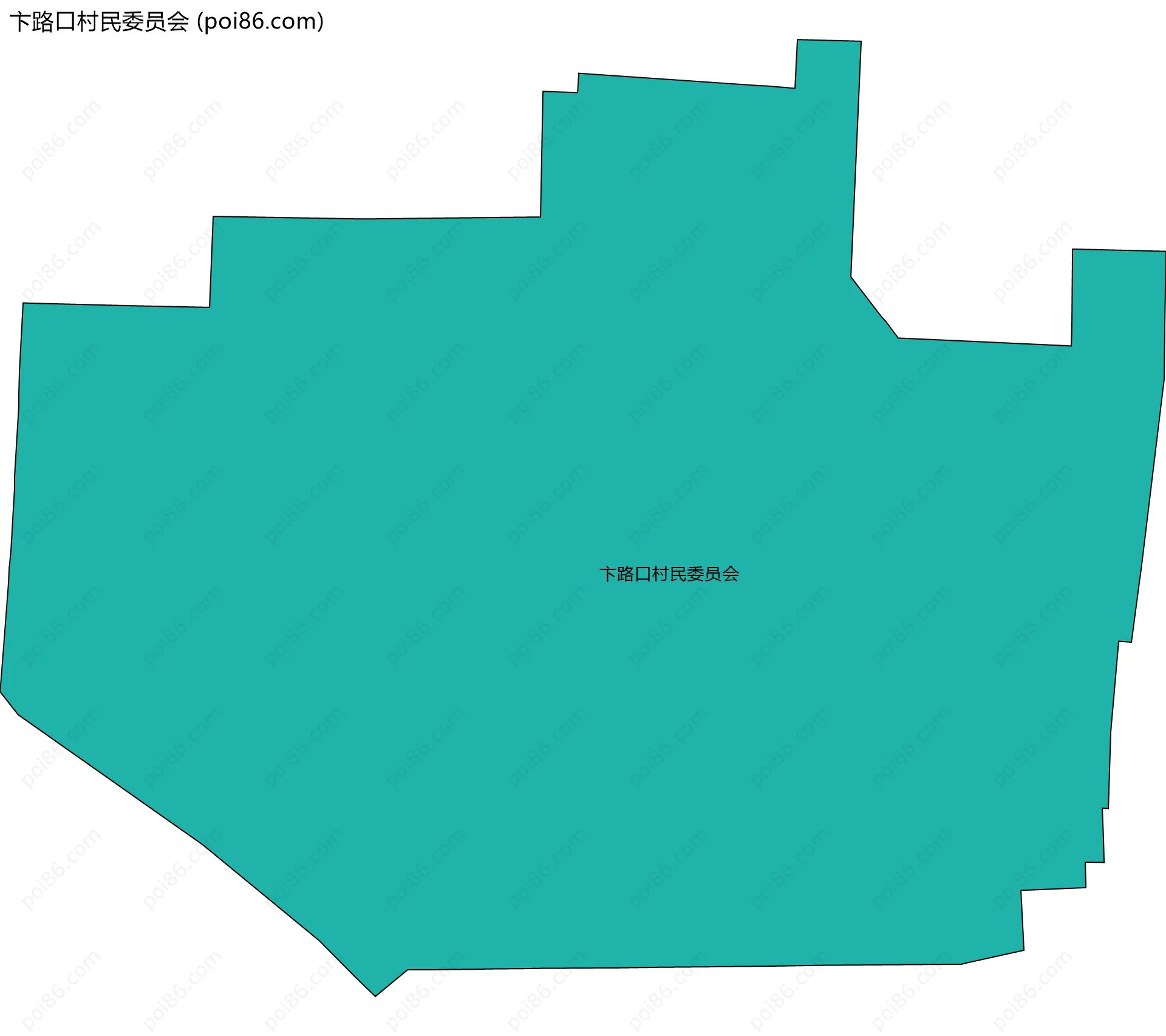 卞路口村民委员会边界地图