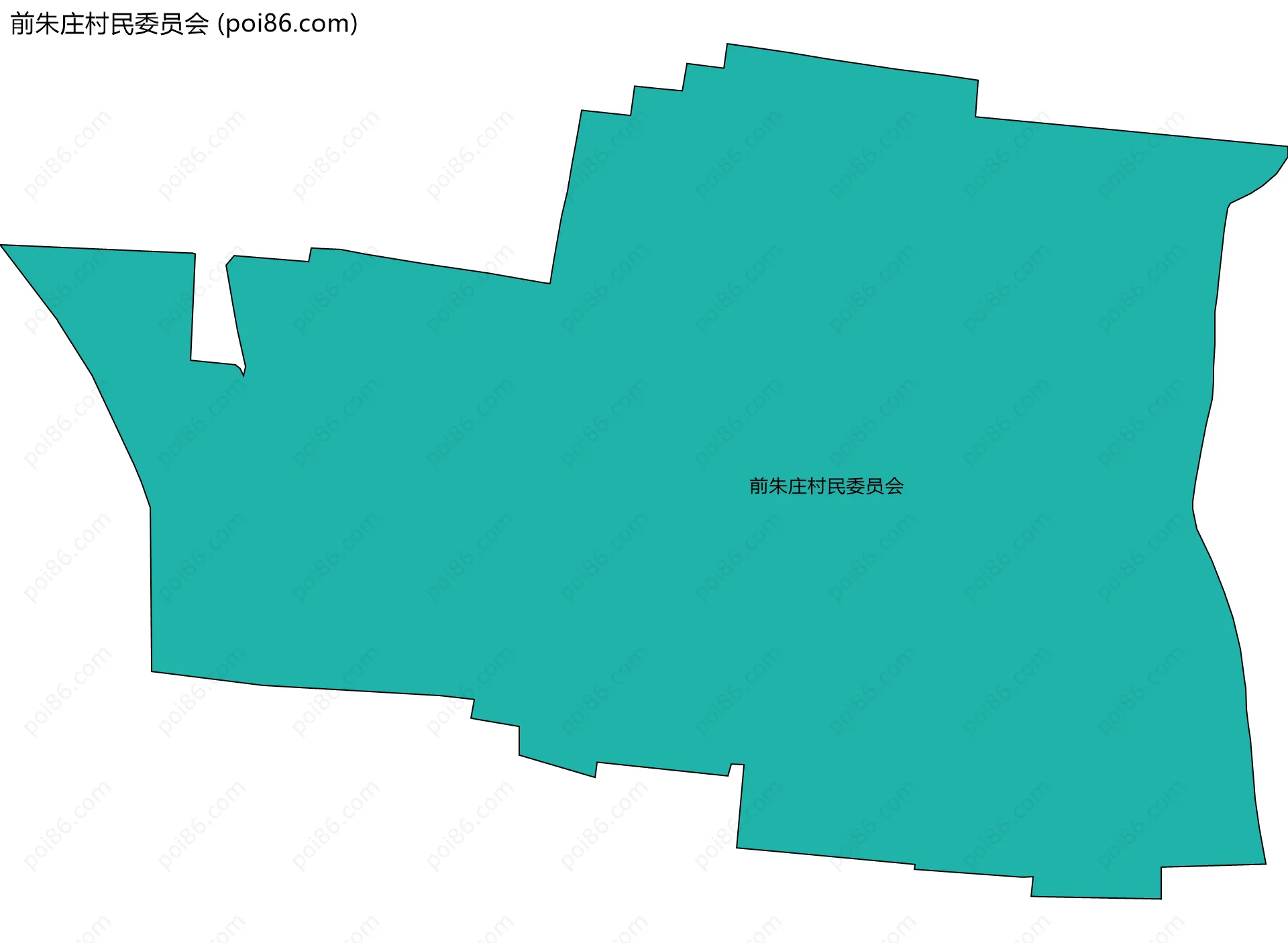 前朱庄村民委员会边界地图
