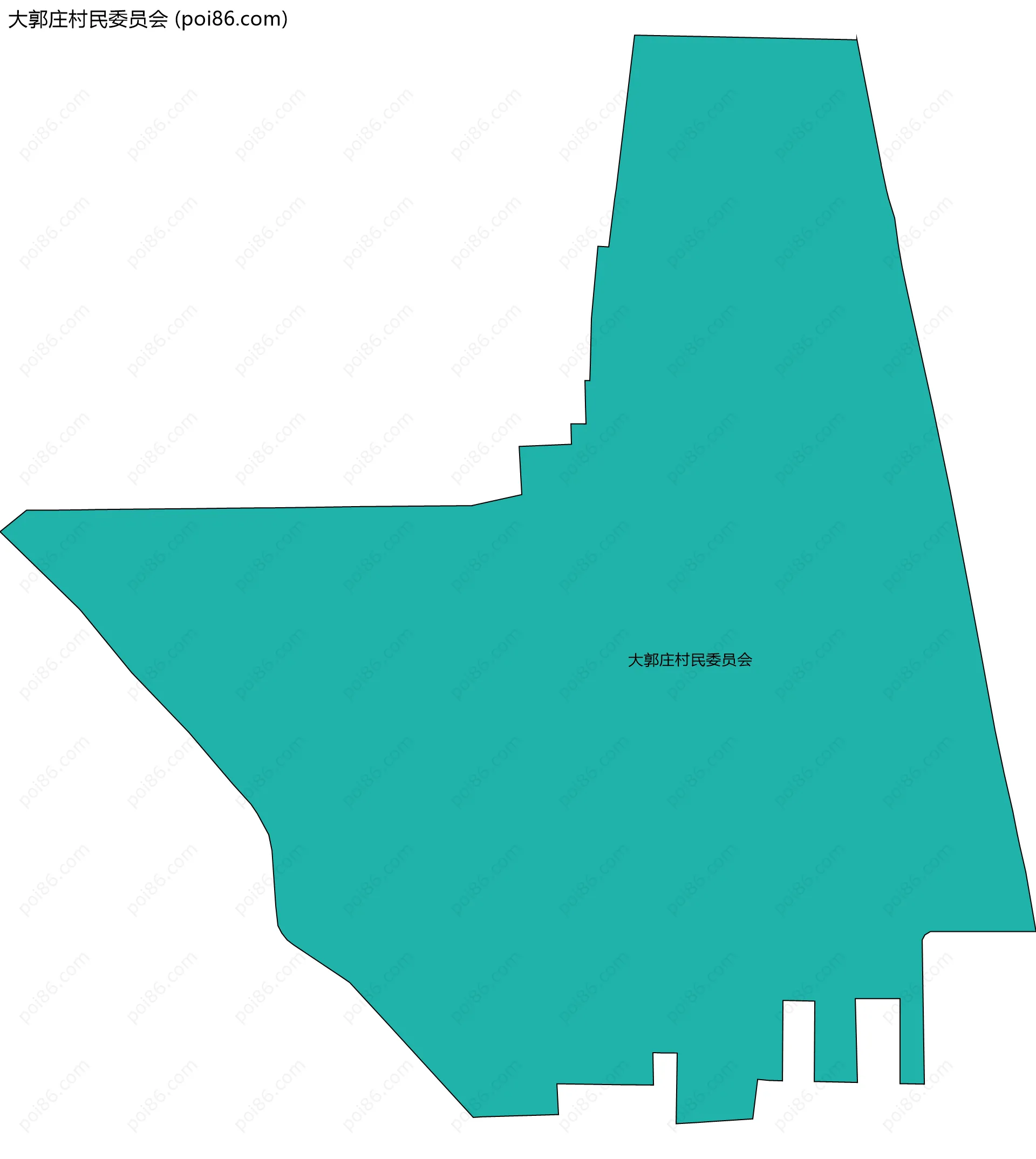 大郭庄村民委员会边界地图