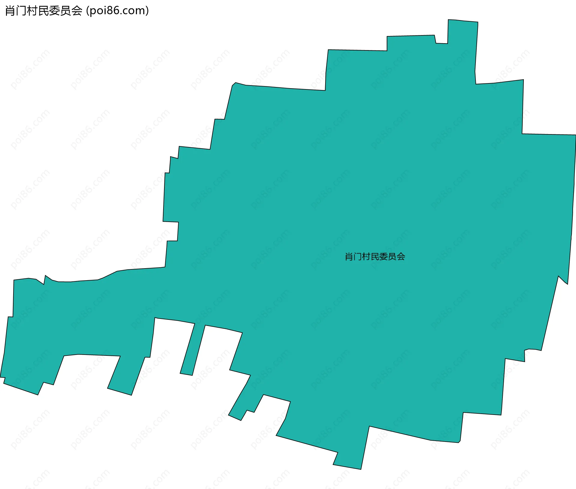肖门村民委员会边界地图