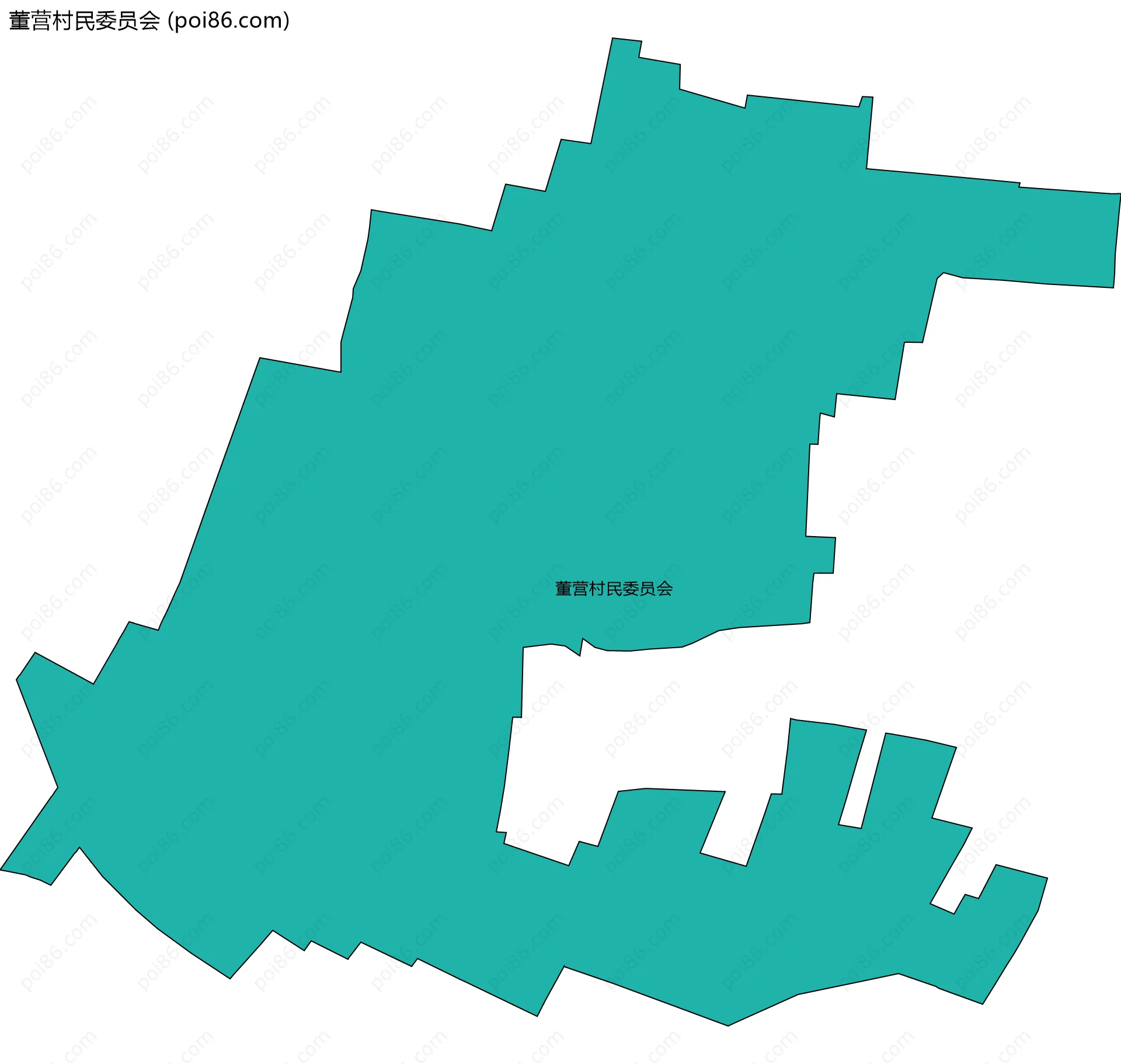 董营村民委员会边界地图