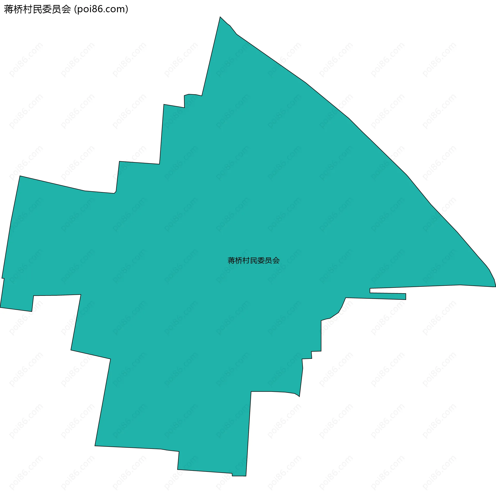 蒋桥村民委员会边界地图