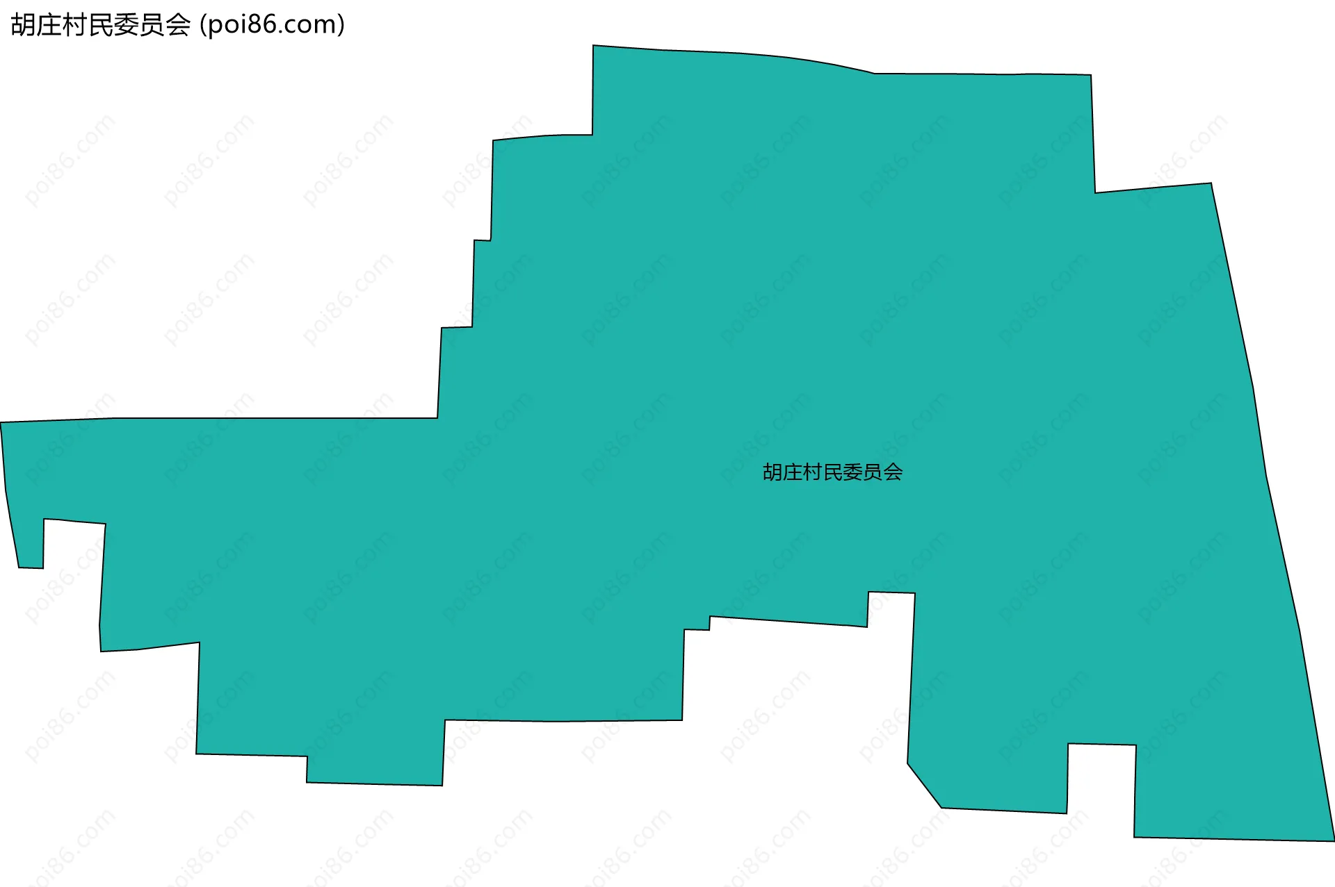 胡庄村民委员会边界地图