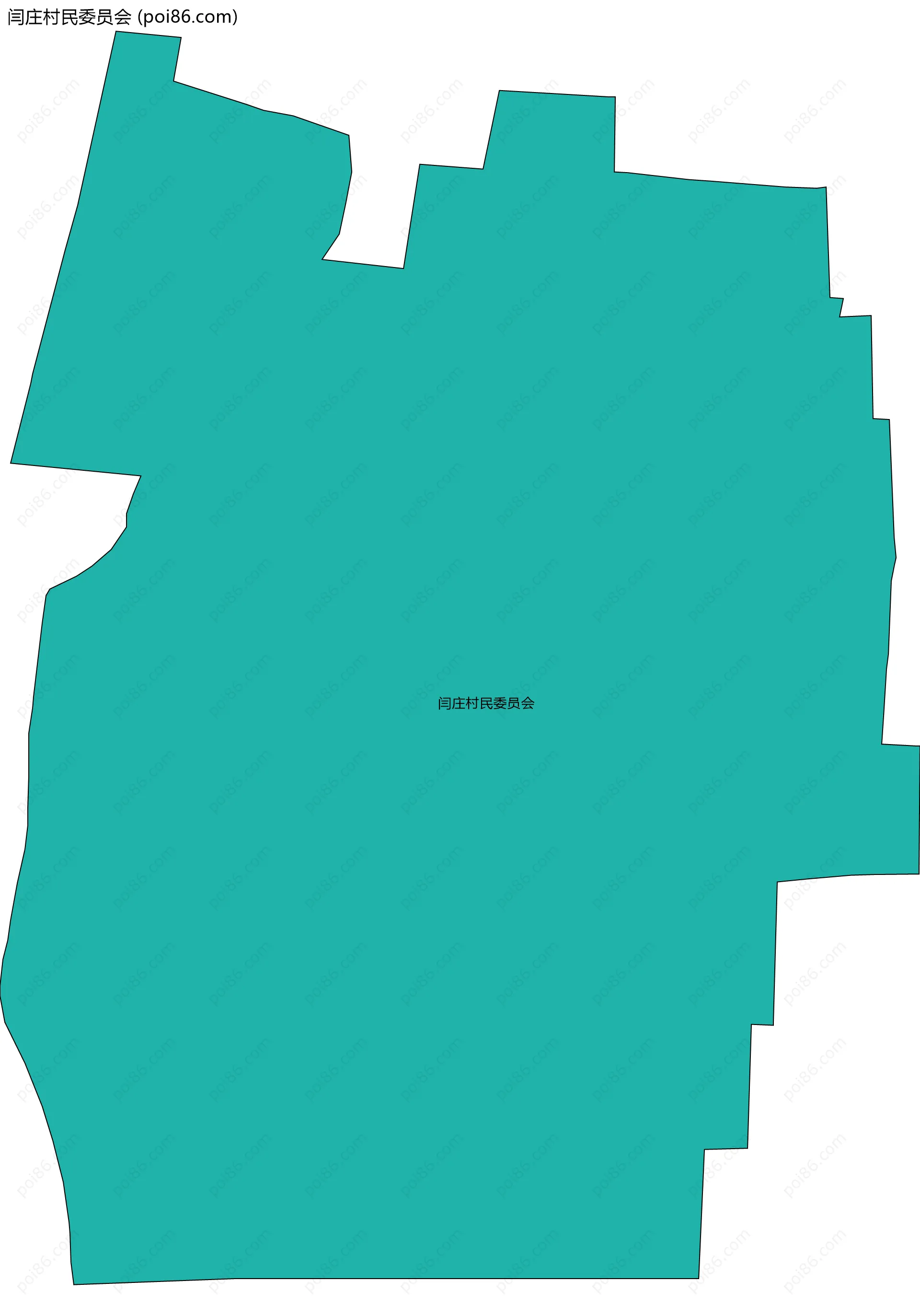 闫庄村民委员会边界地图