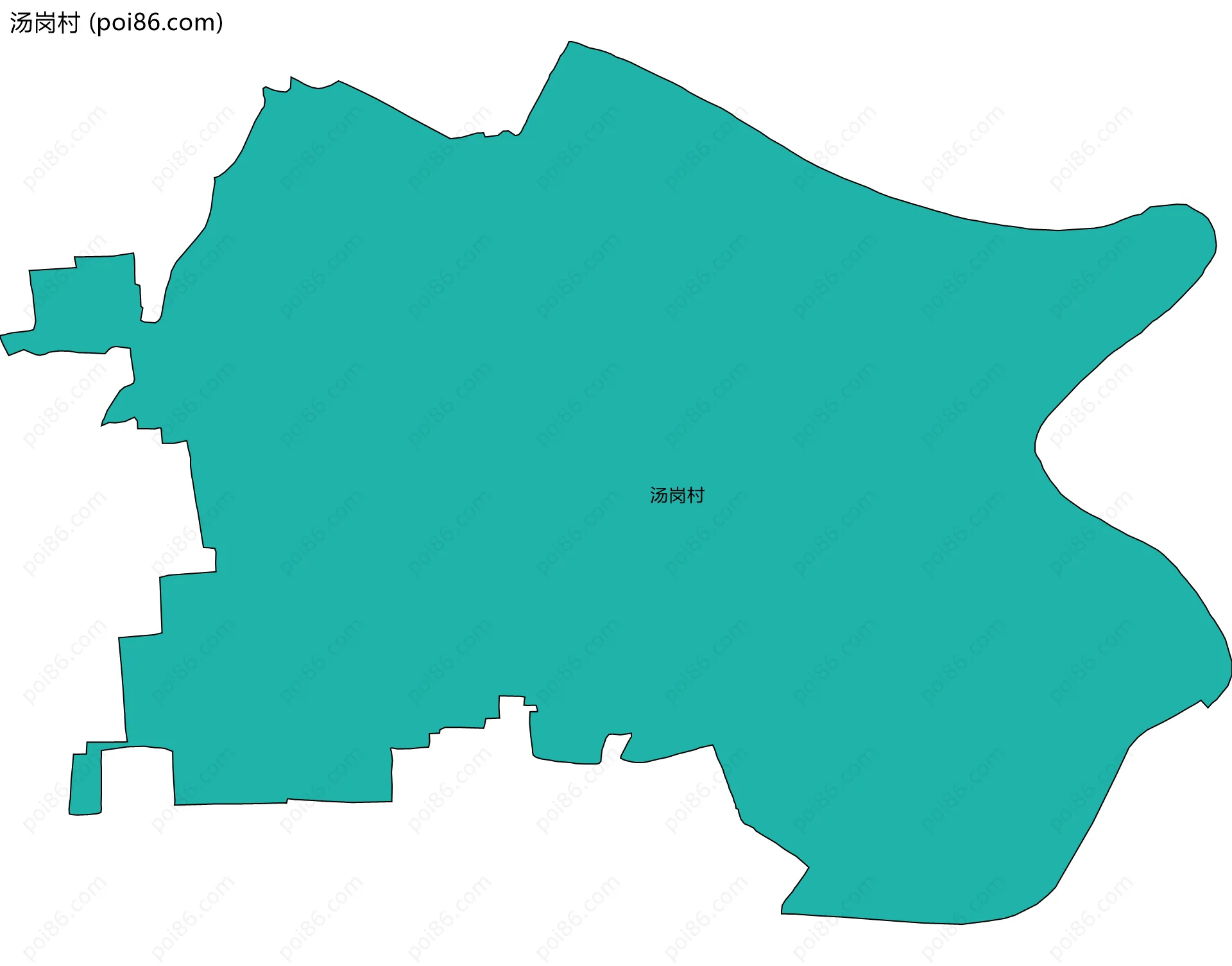 汤岗村边界地图