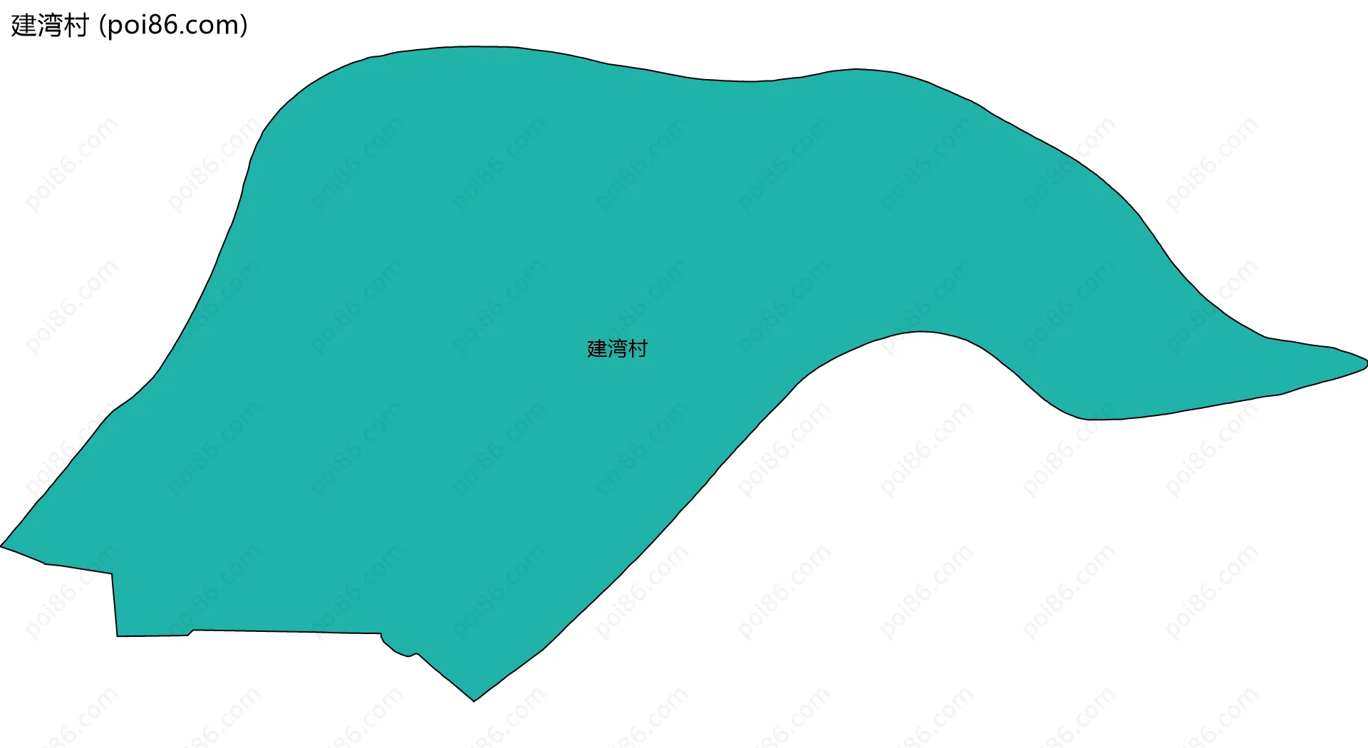 建湾村边界地图