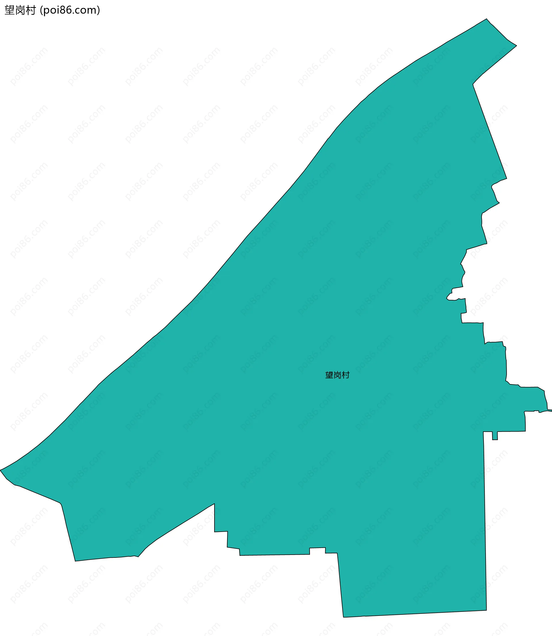 望岗村边界地图