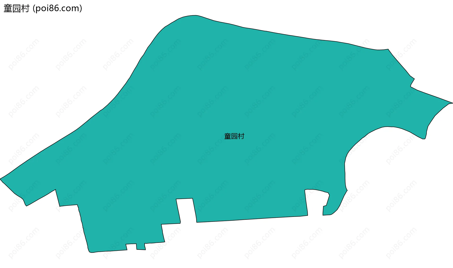 童园村边界地图