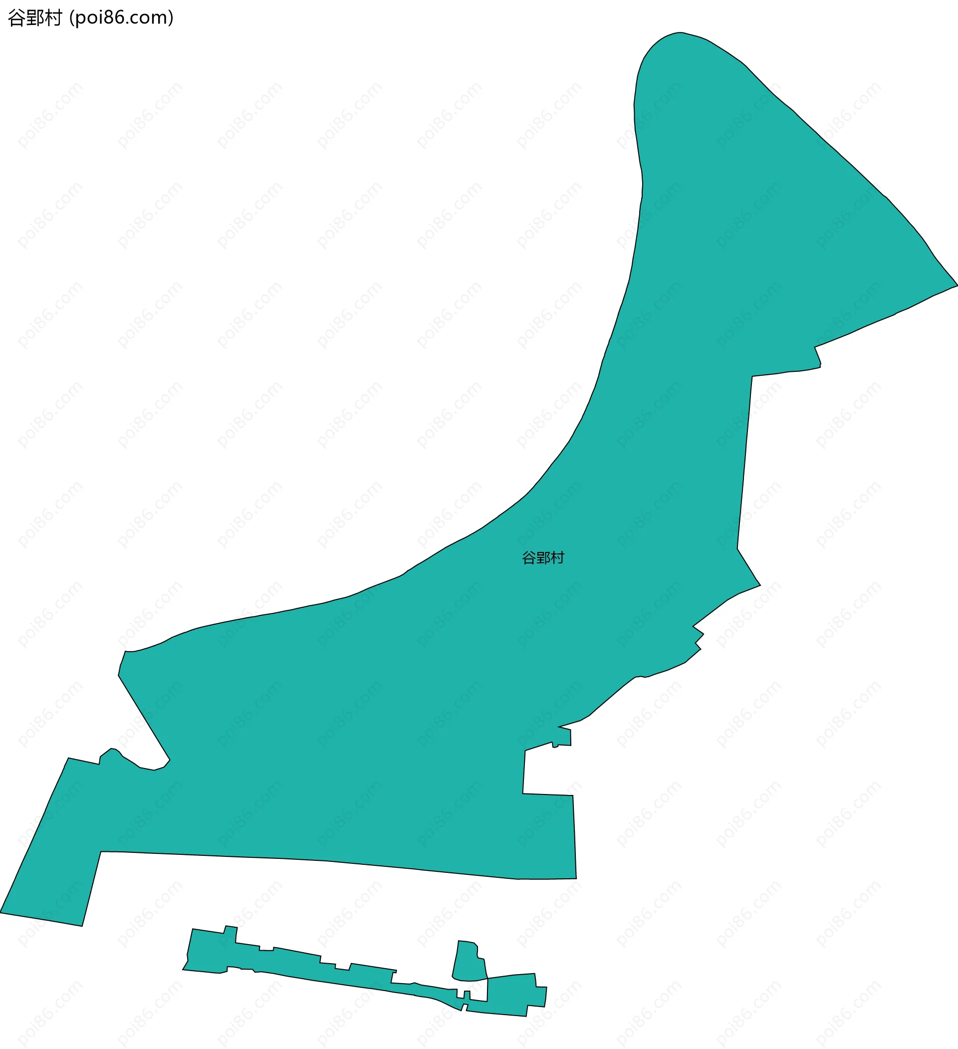 谷郢村边界地图