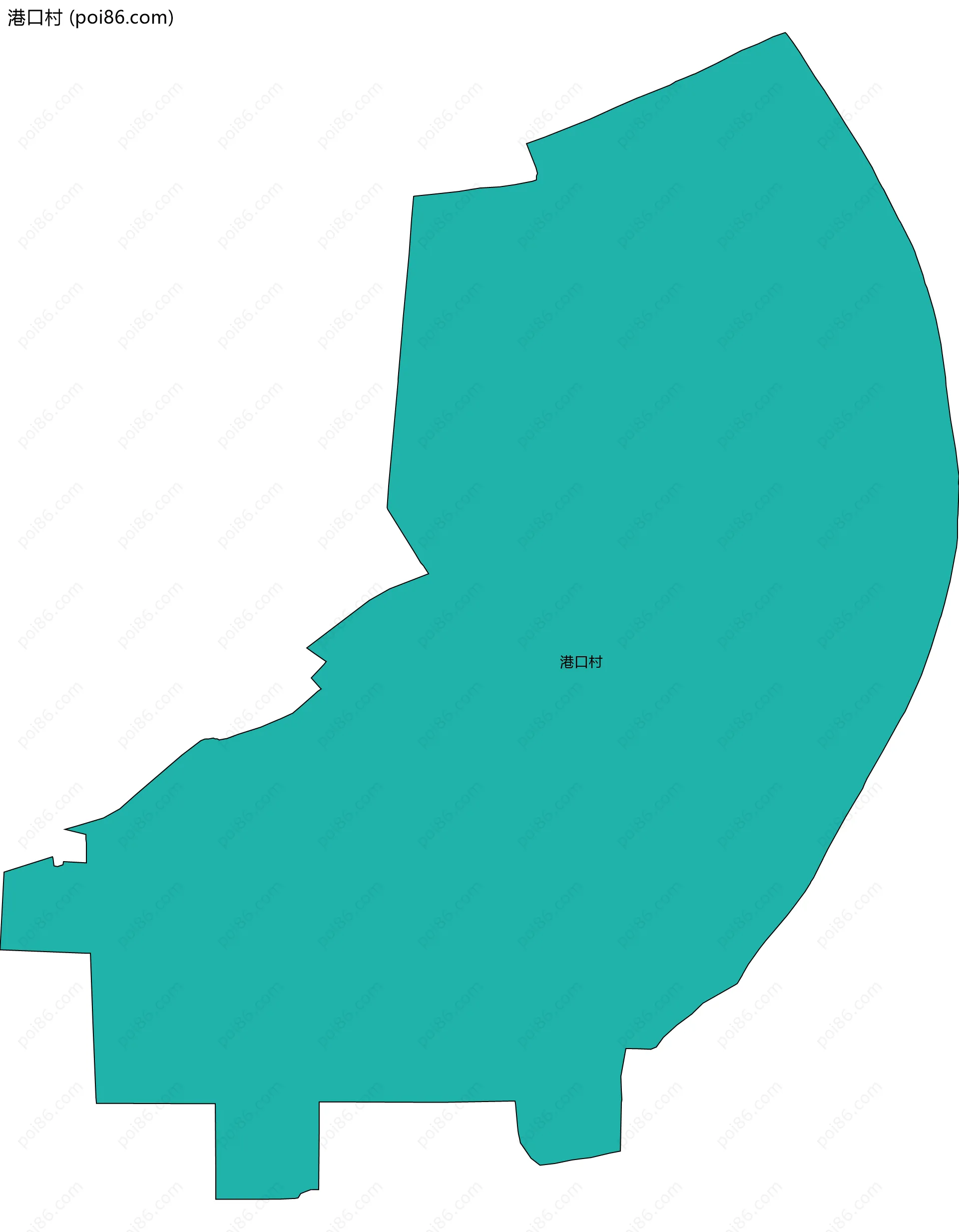 港口村边界地图