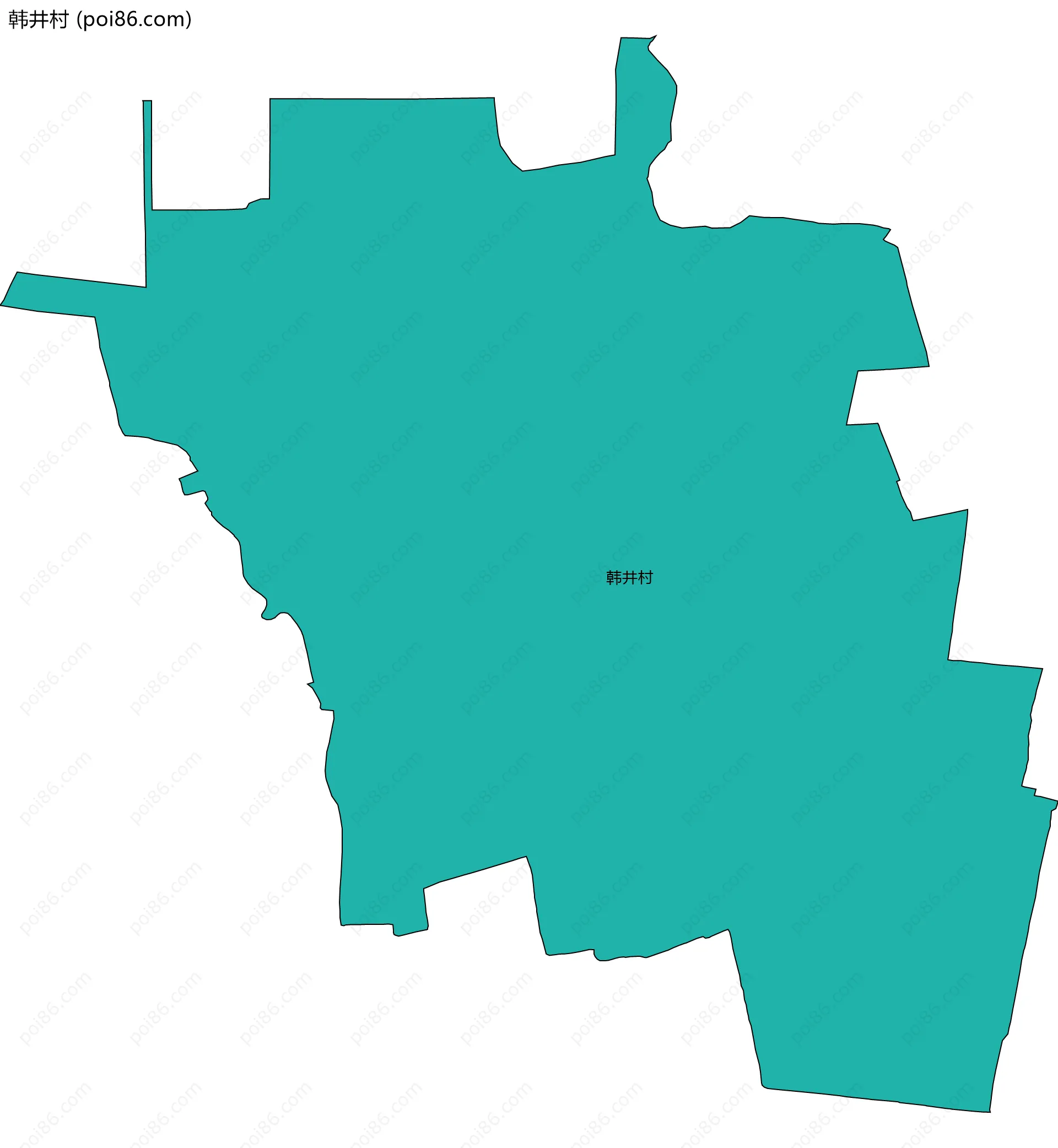 韩井村边界地图