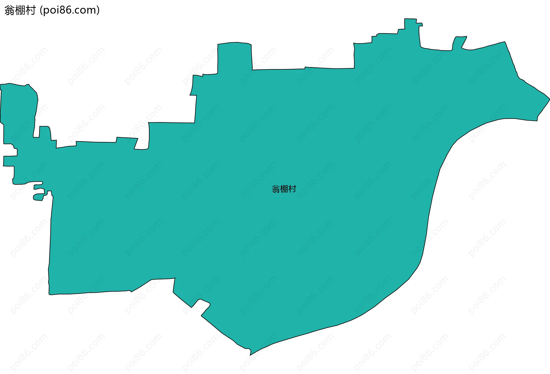 翁棚村边界地图