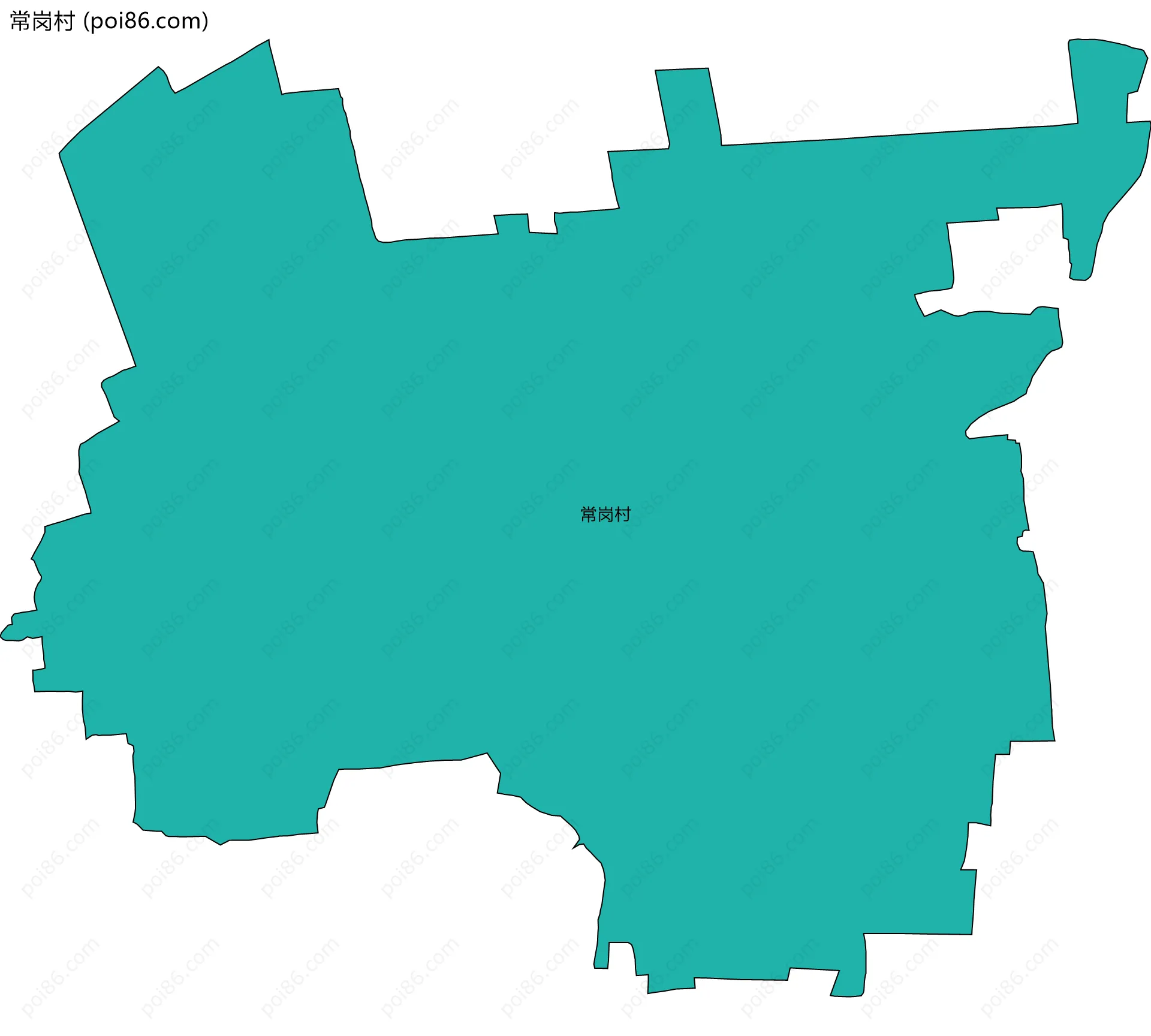 常岗村边界地图