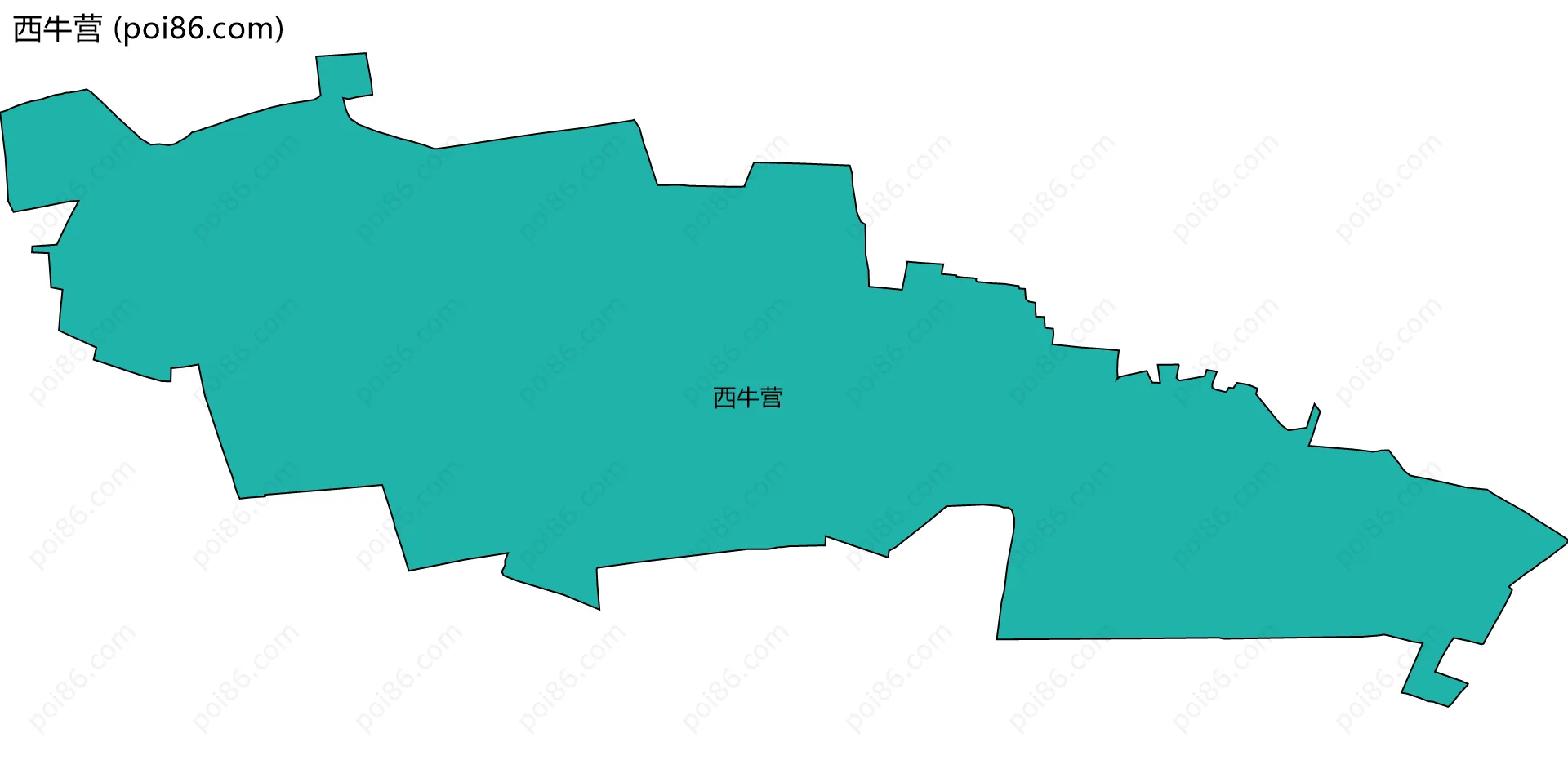 西牛营边界地图