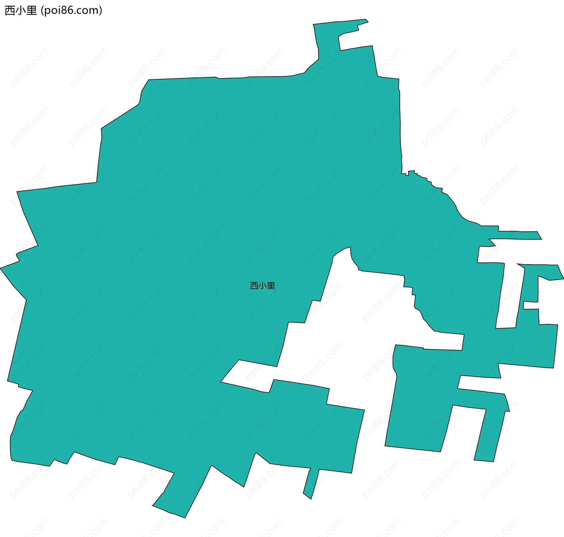 西小里边界地图