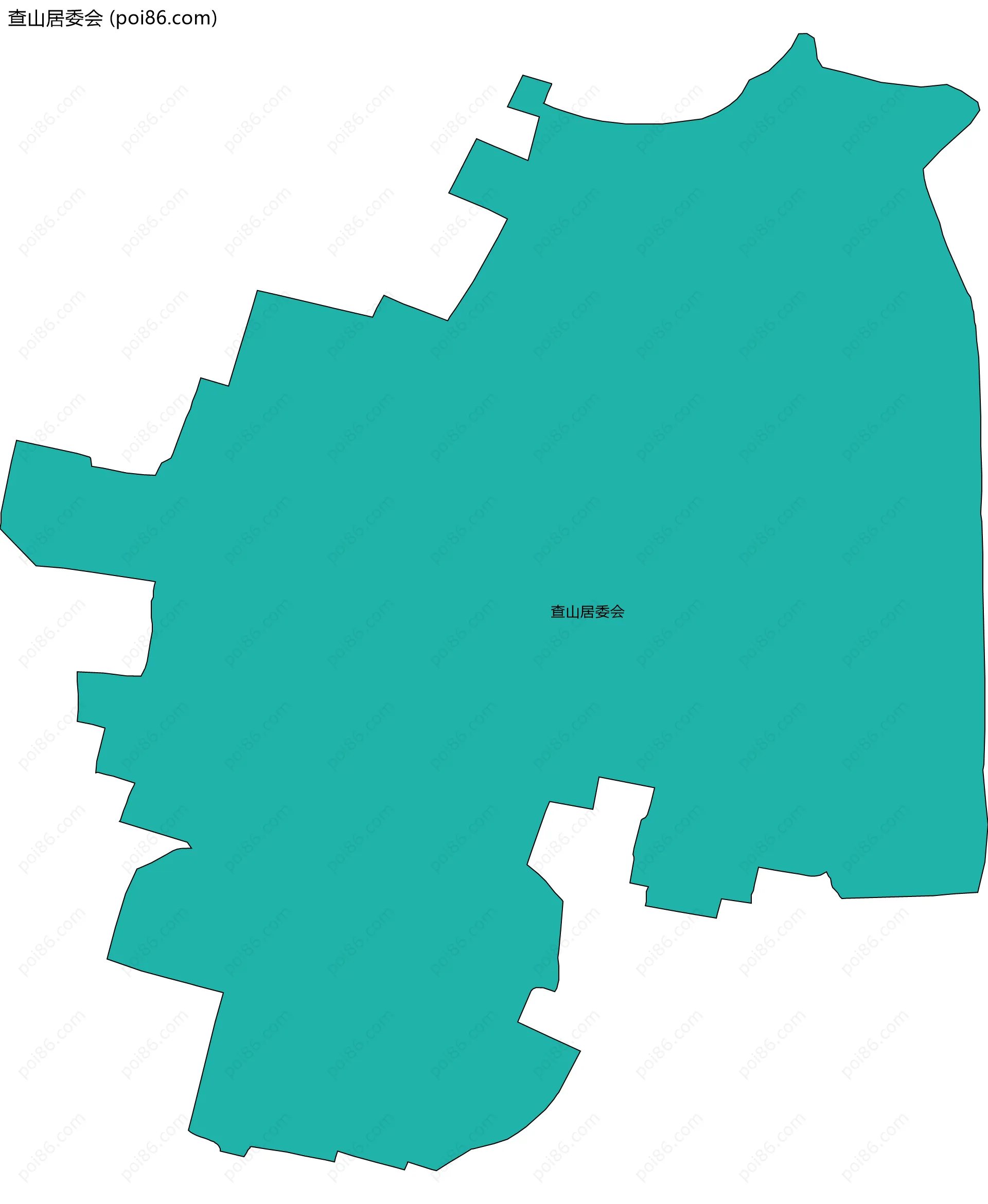 查山居委会边界地图