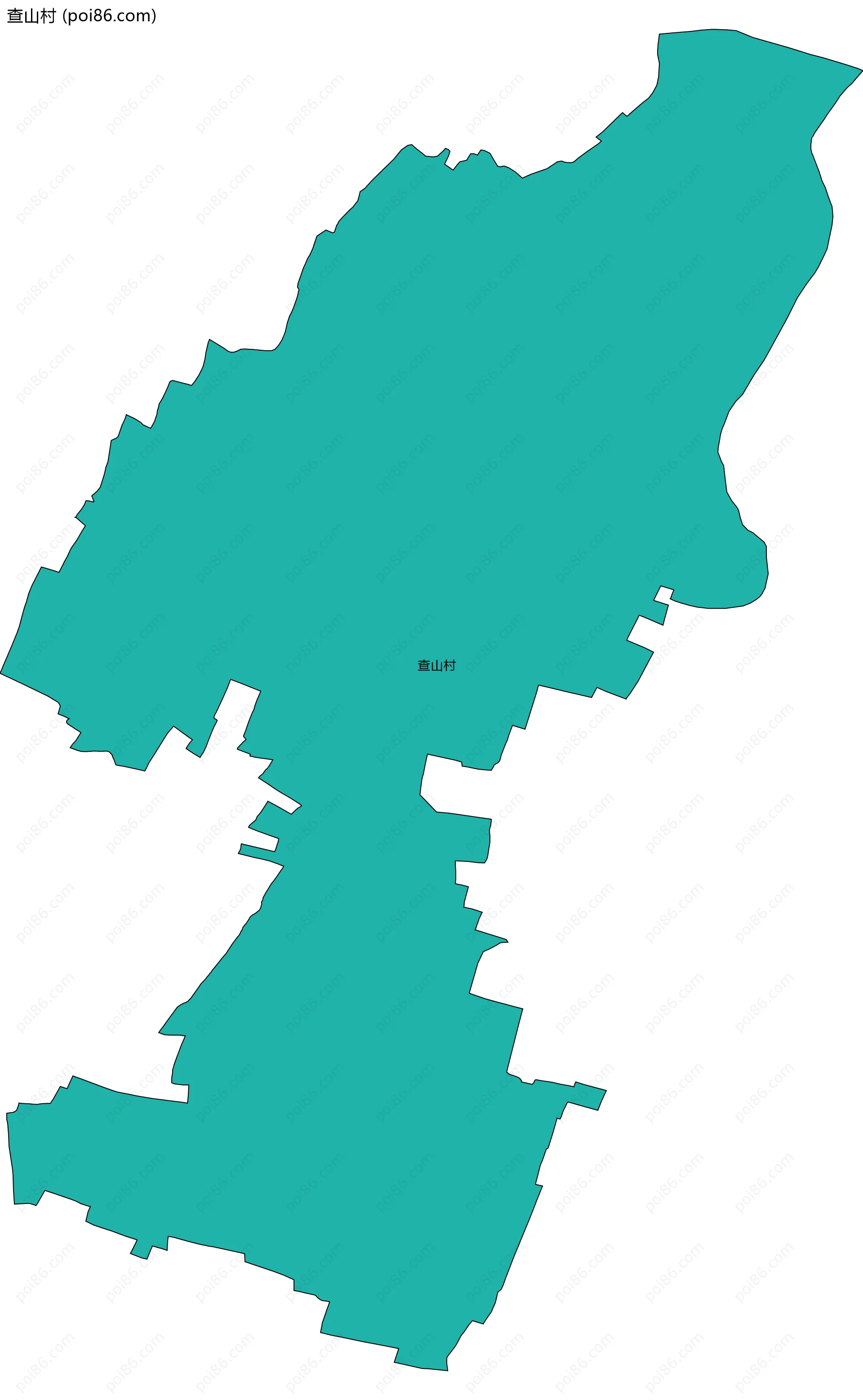 查山村边界地图