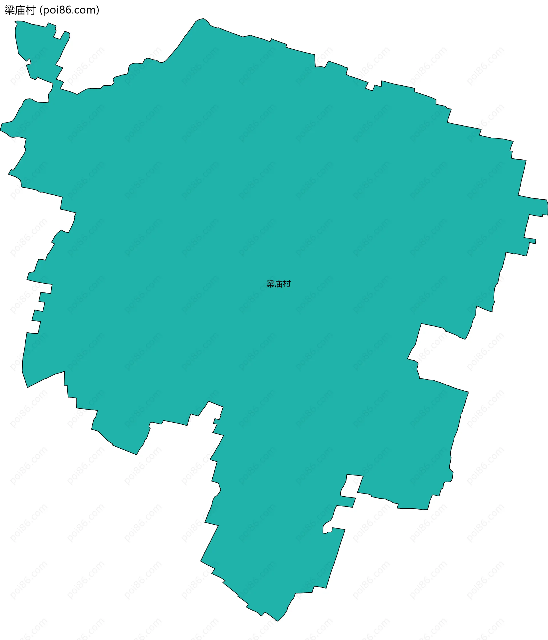 梁庙村边界地图