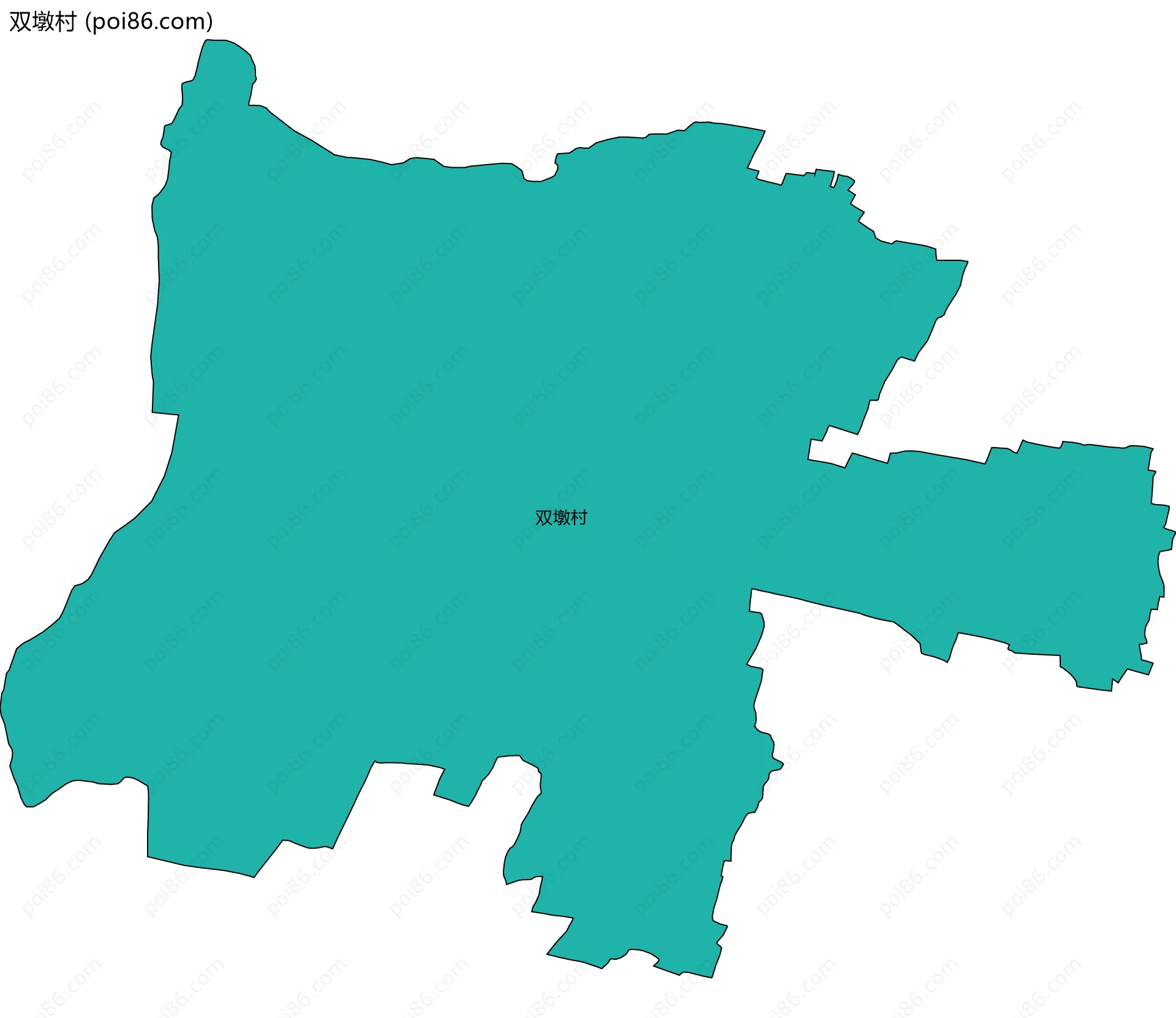 双墩村边界地图