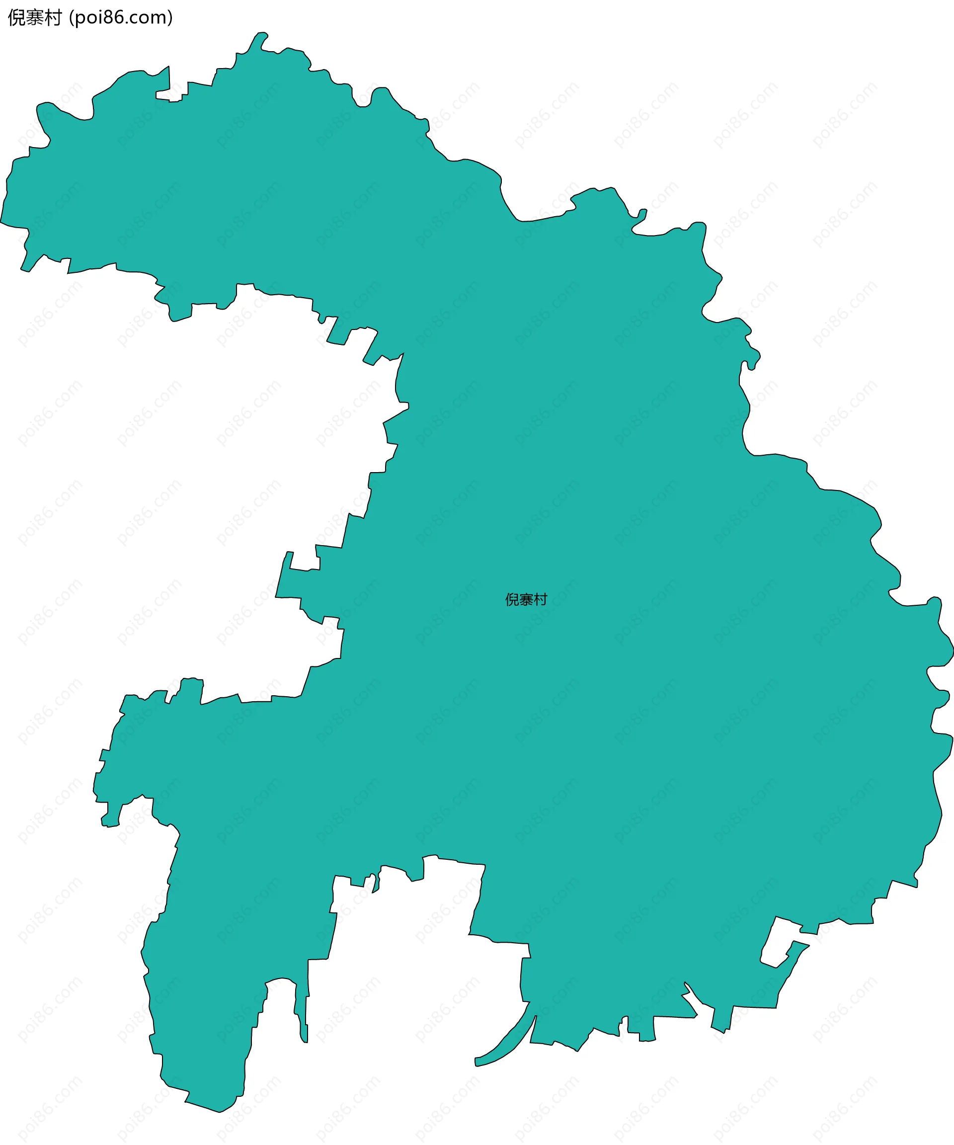 倪寨村边界地图