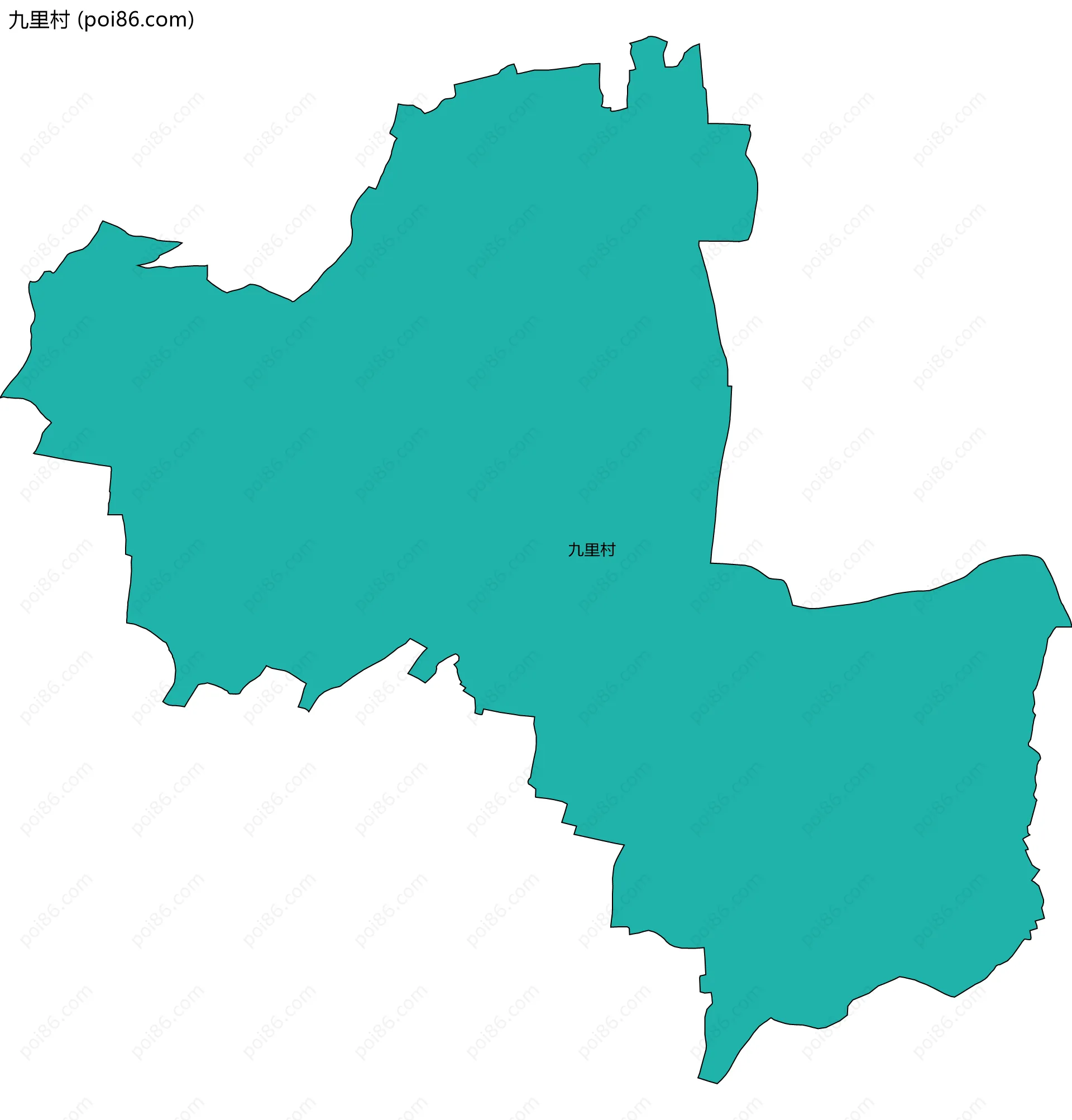 九里村边界地图