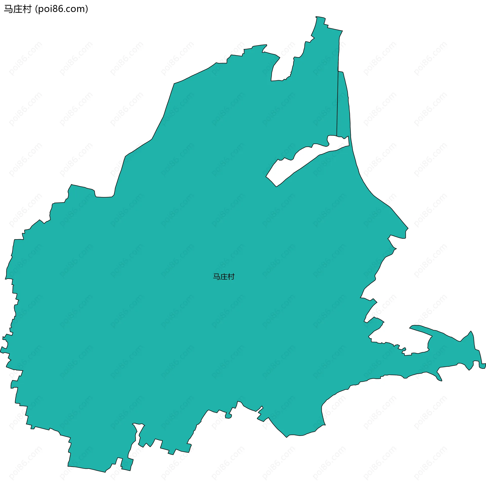 马庄村边界地图