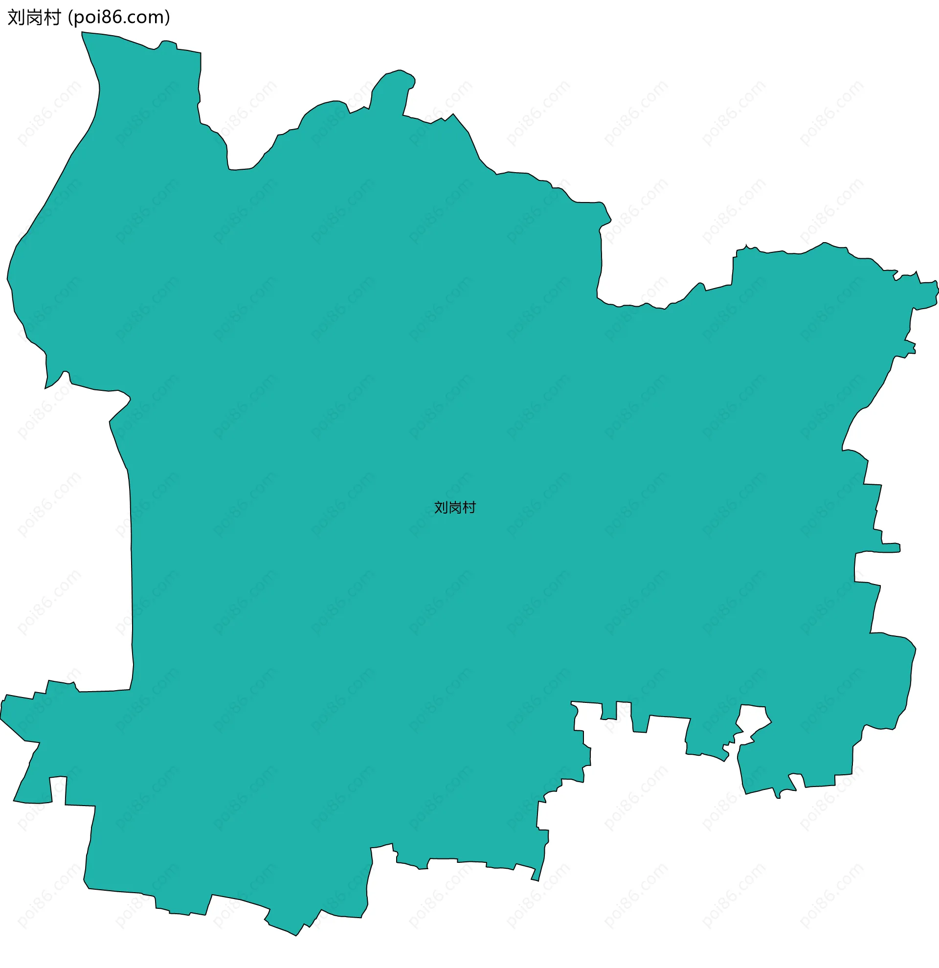 刘岗村边界地图