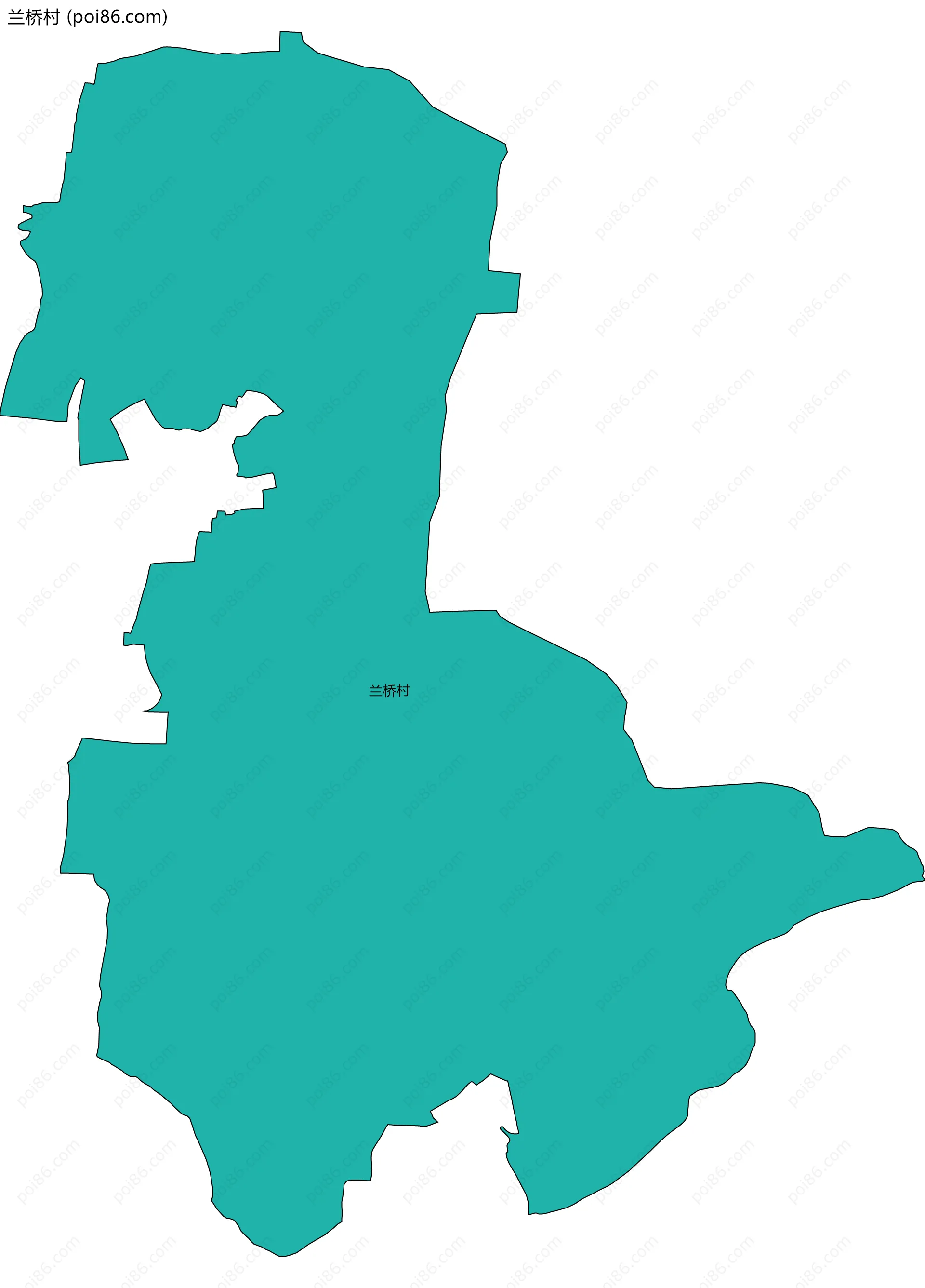 兰桥村边界地图