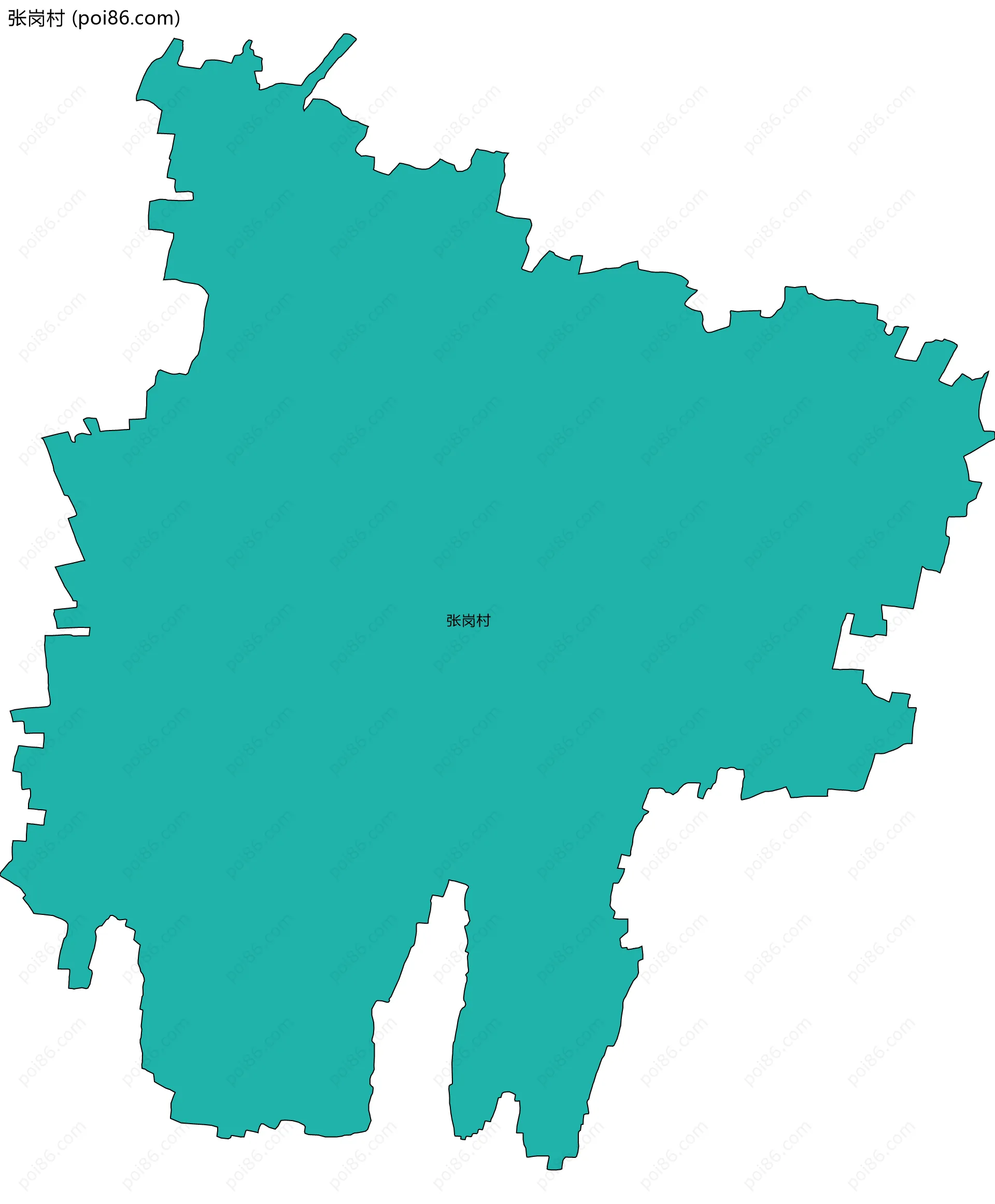 张岗村边界地图