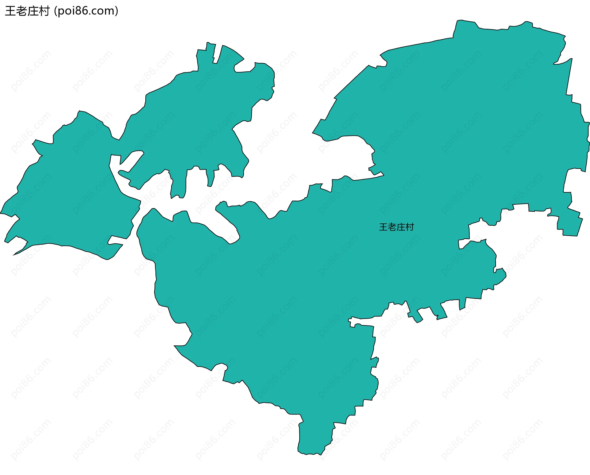 王老庄村边界地图