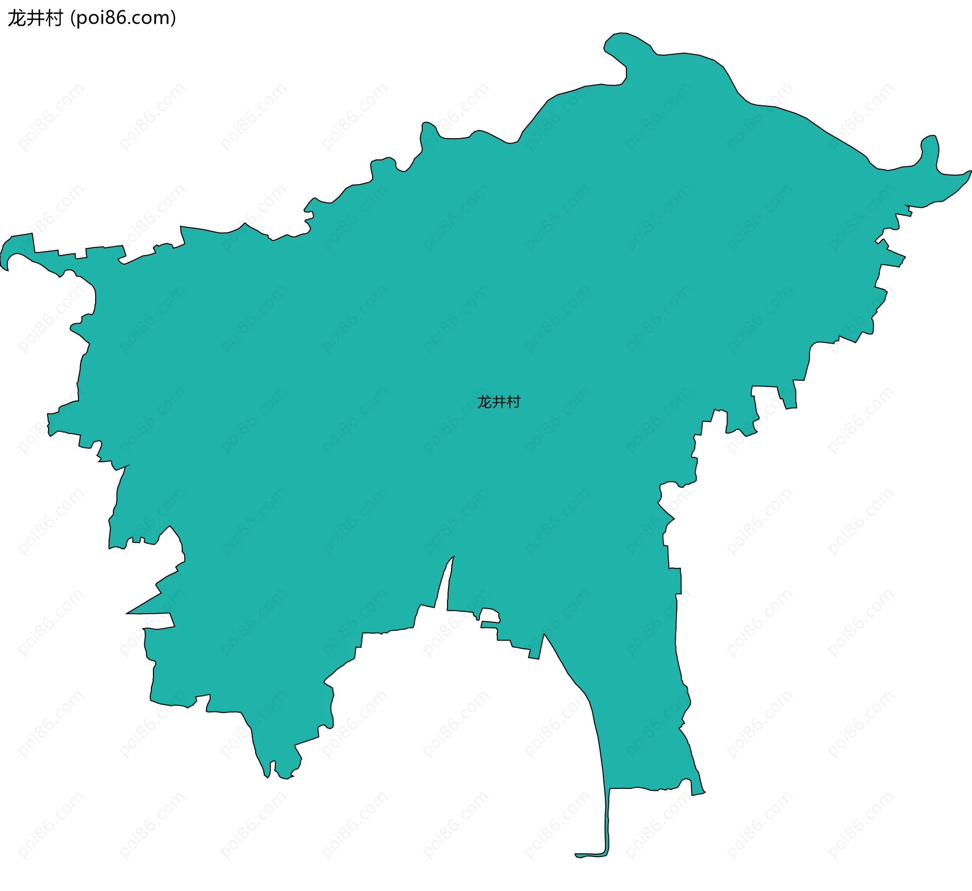 龙井村边界地图