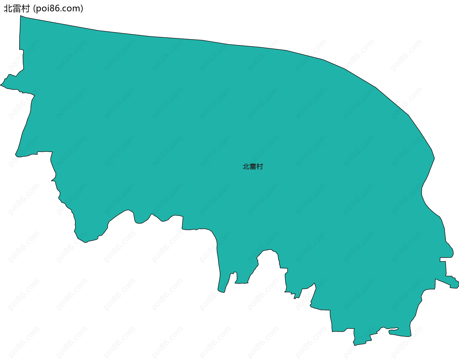 北雷村边界地图