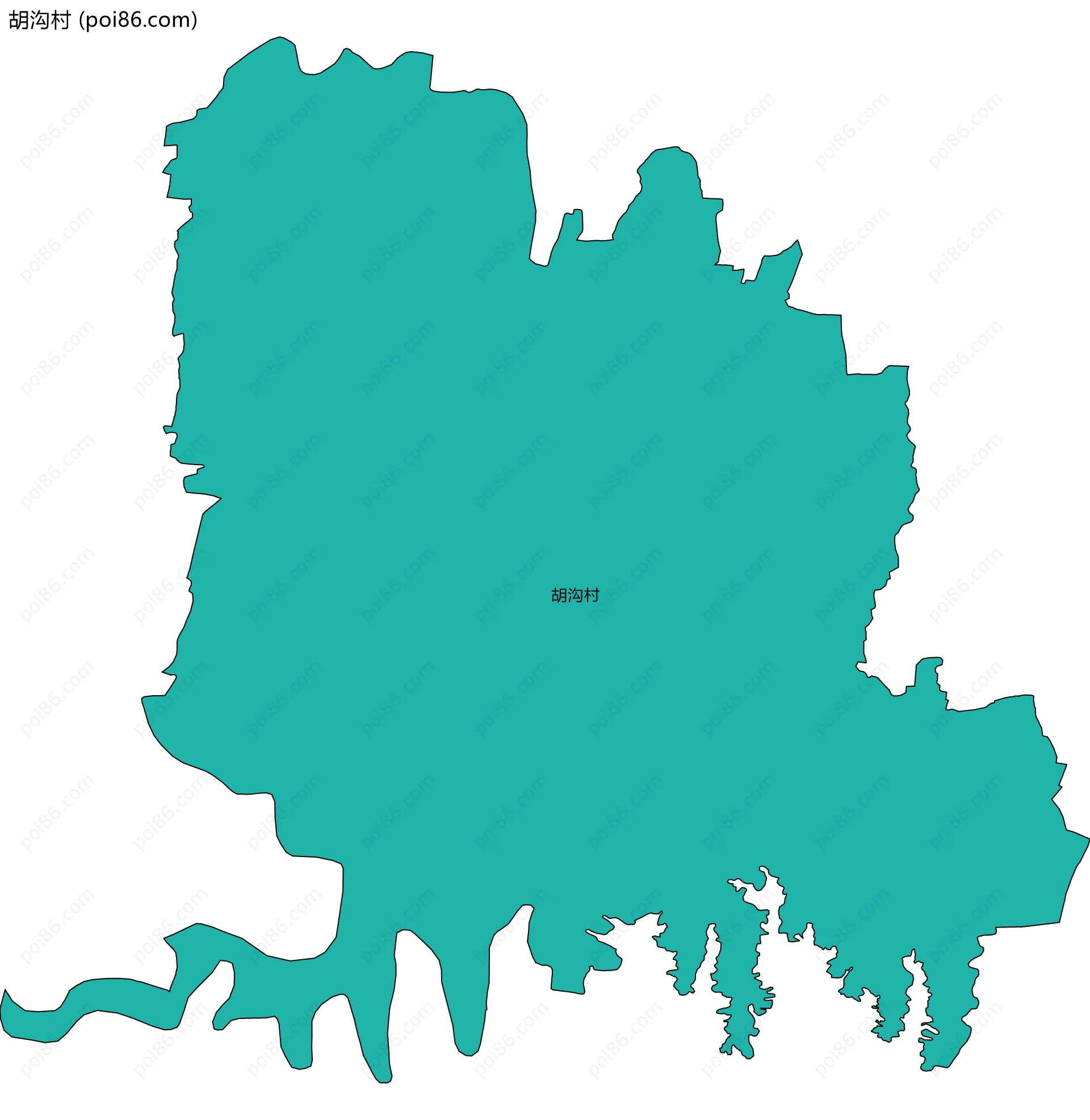 胡沟村边界地图