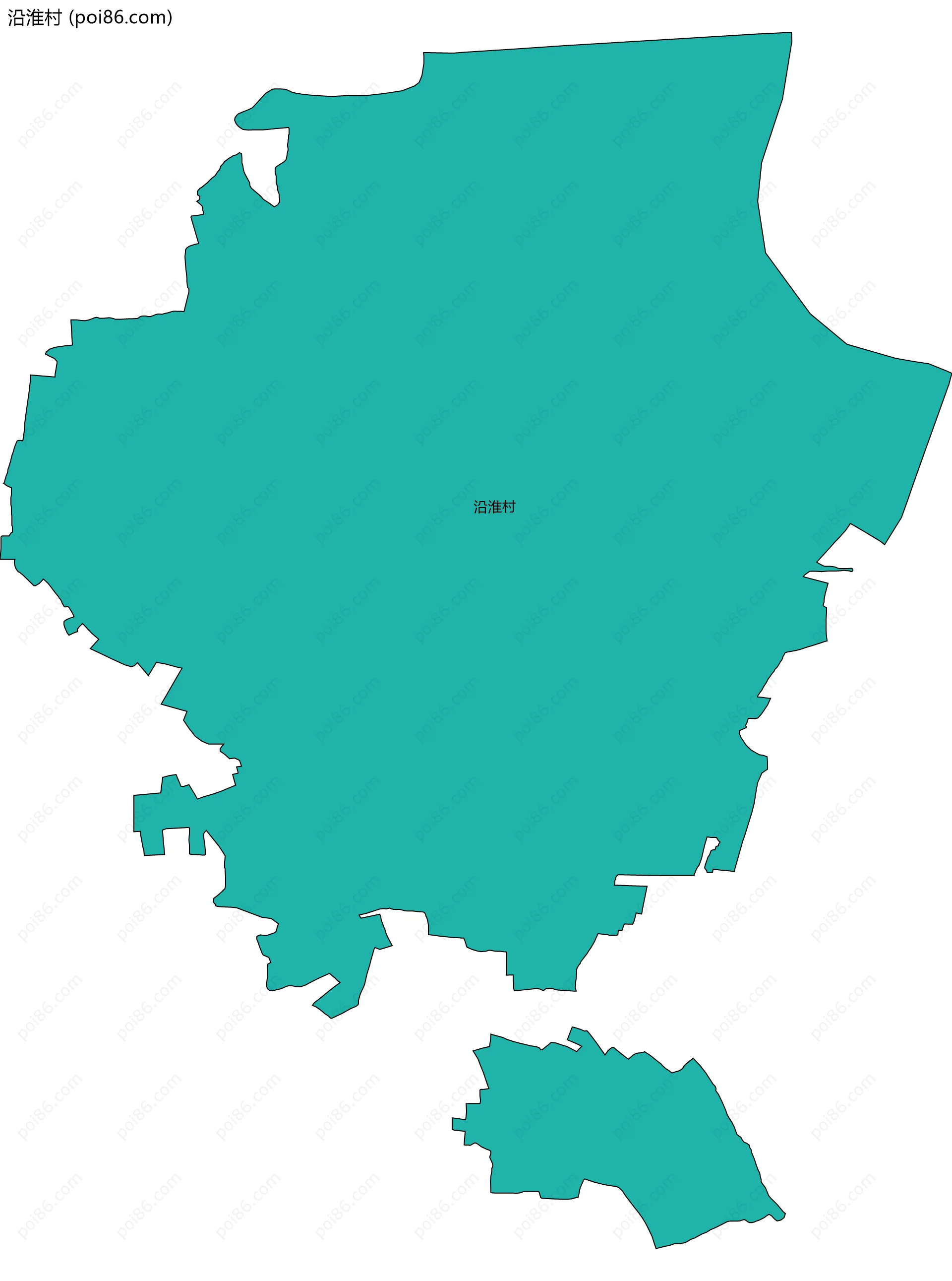 沿淮村边界地图