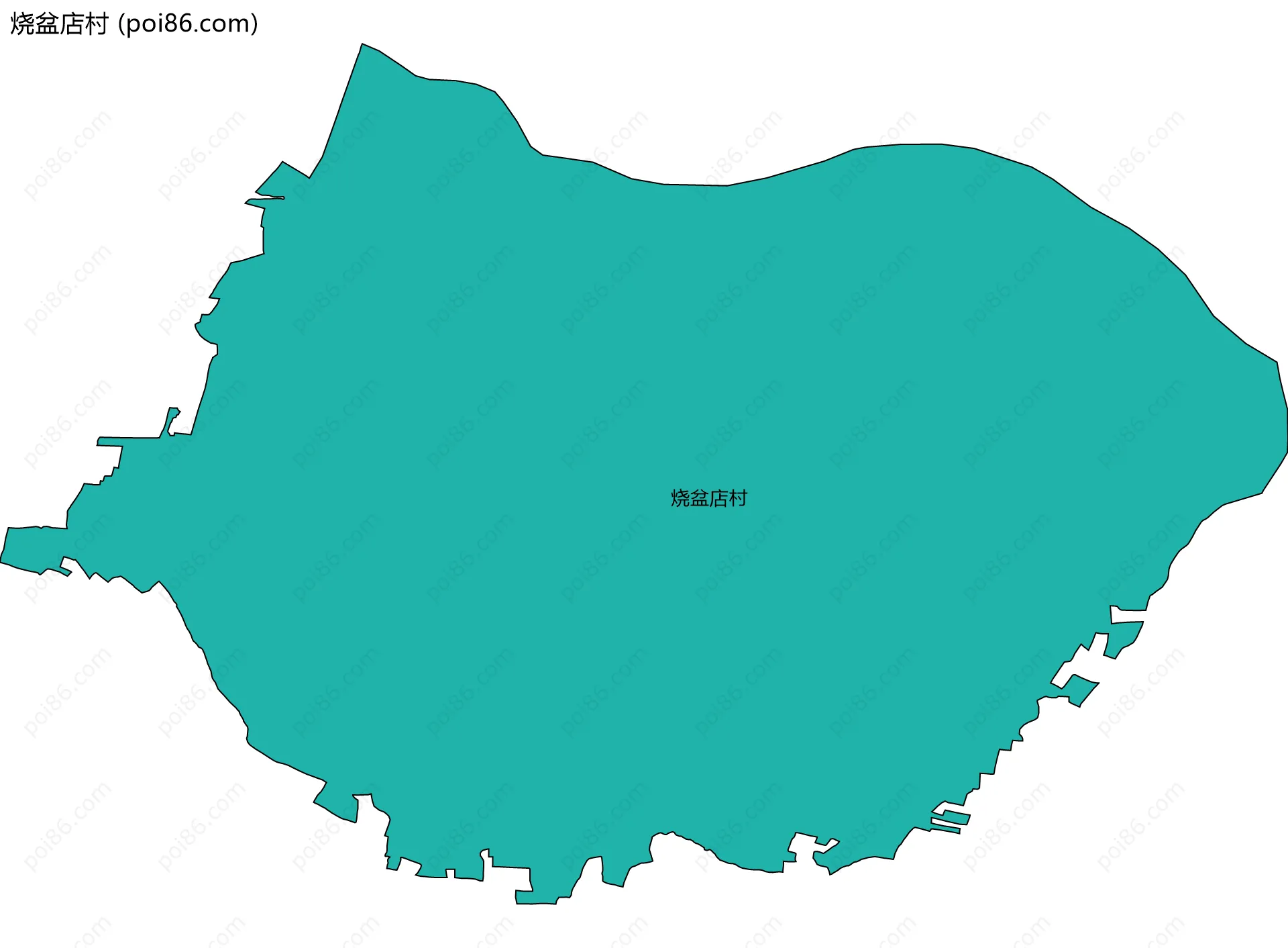 烧盆店村边界地图