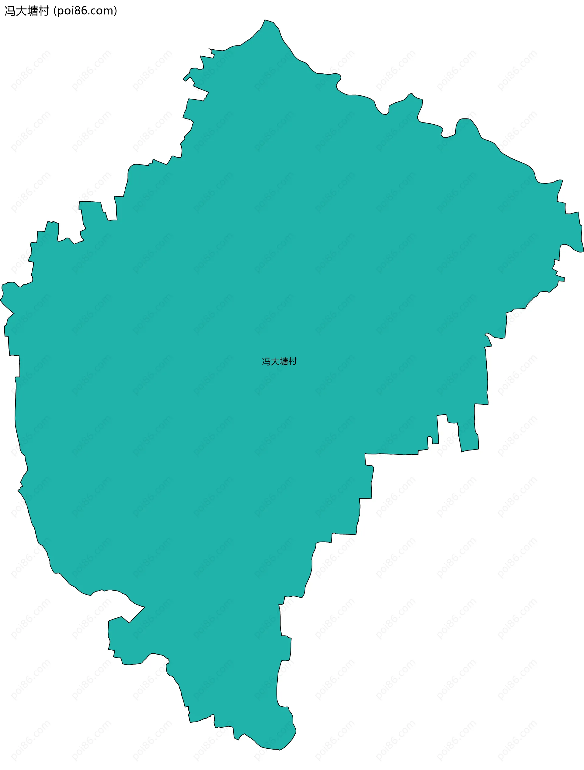 冯大塘村边界地图