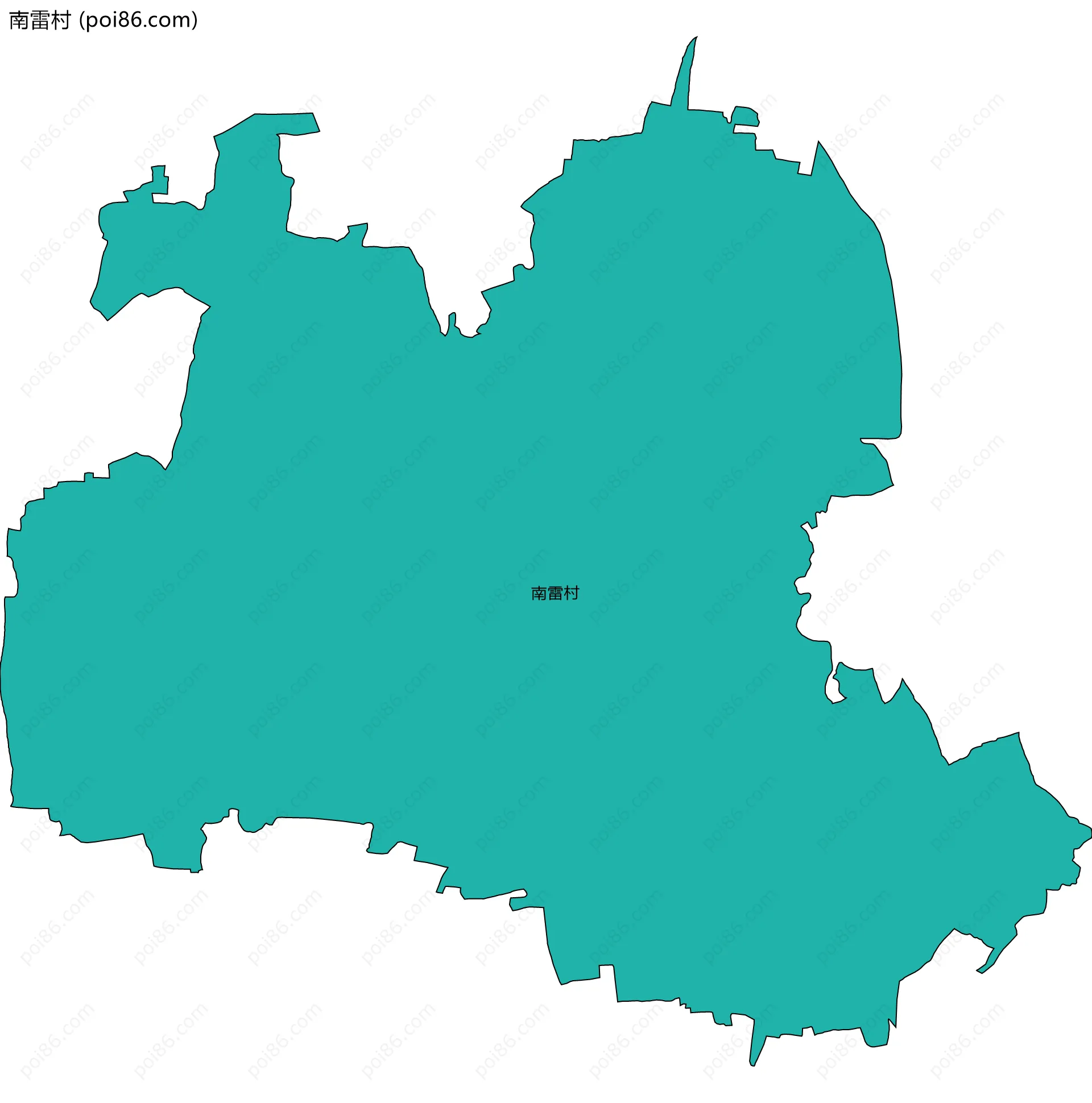 南雷村边界地图