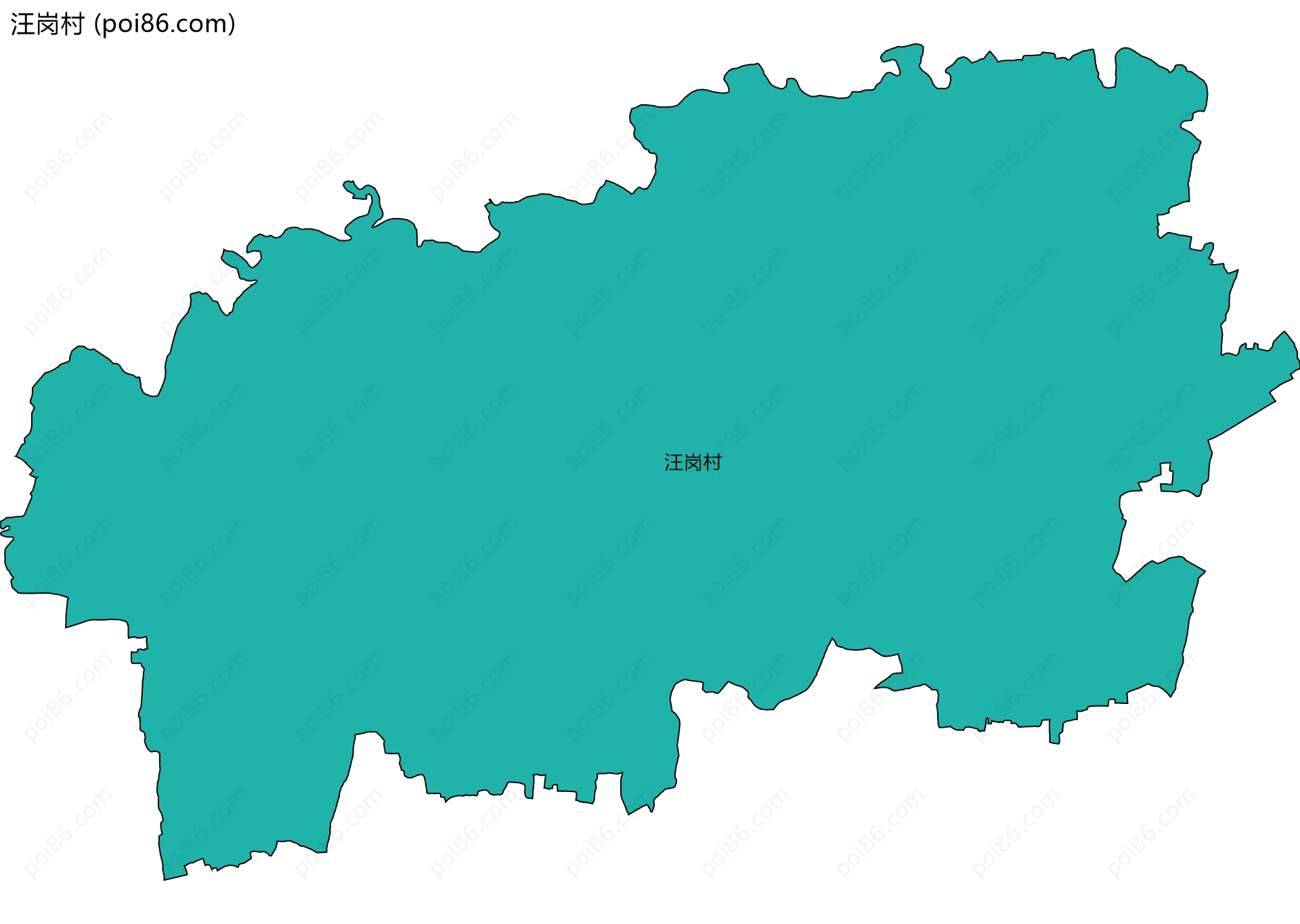 汪岗村边界地图