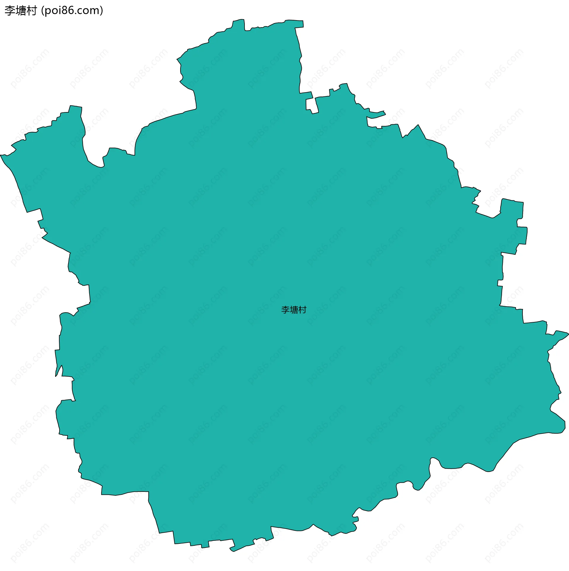 李塘村边界地图