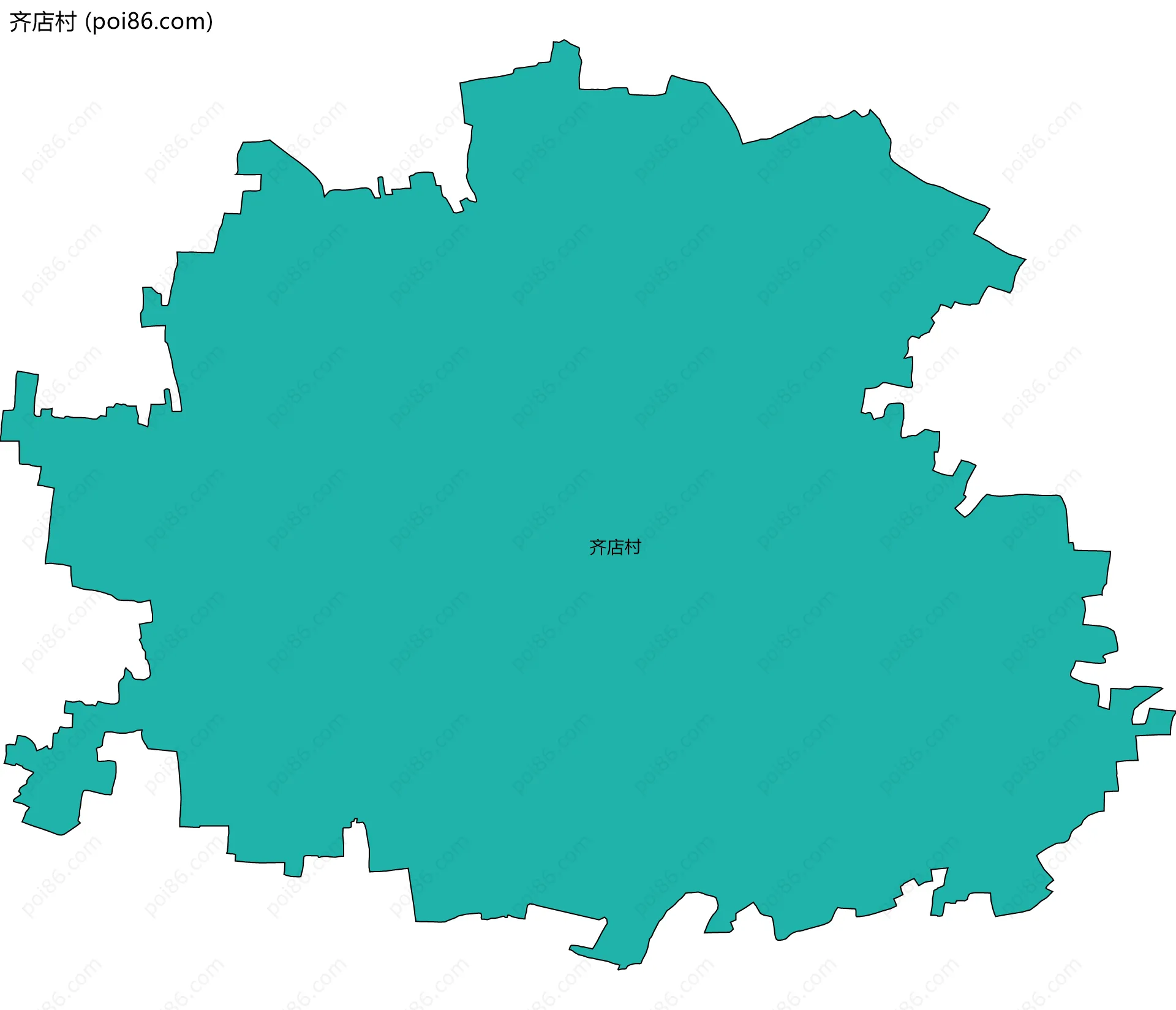齐店村边界地图