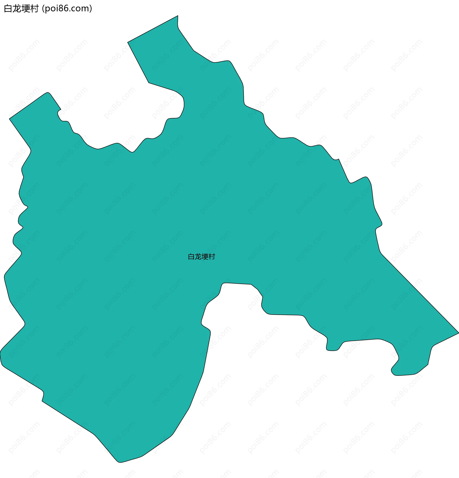 白龙埂村边界地图