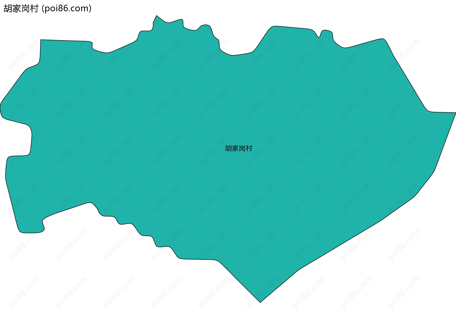 胡家岗村边界地图