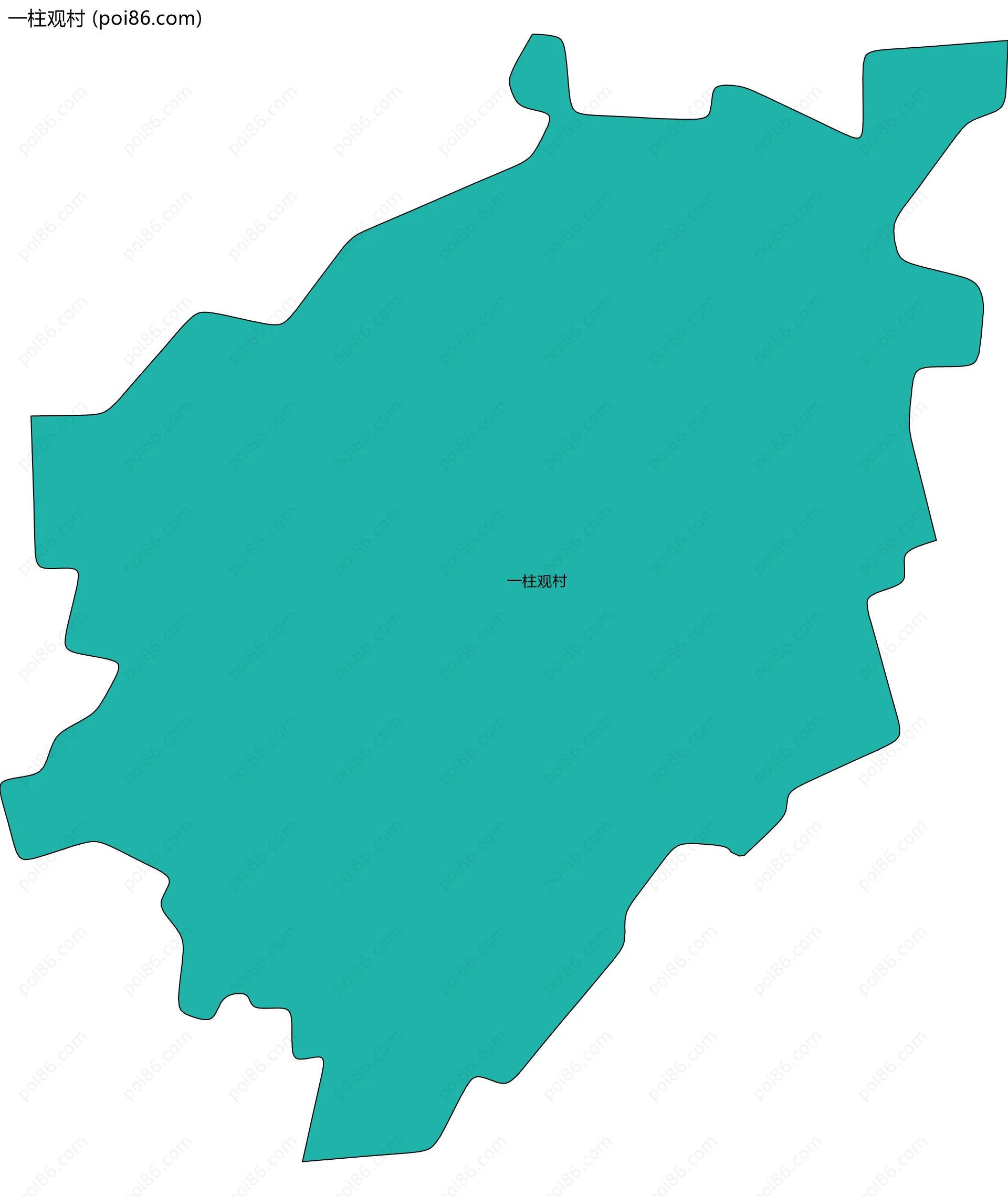 一柱观村边界地图