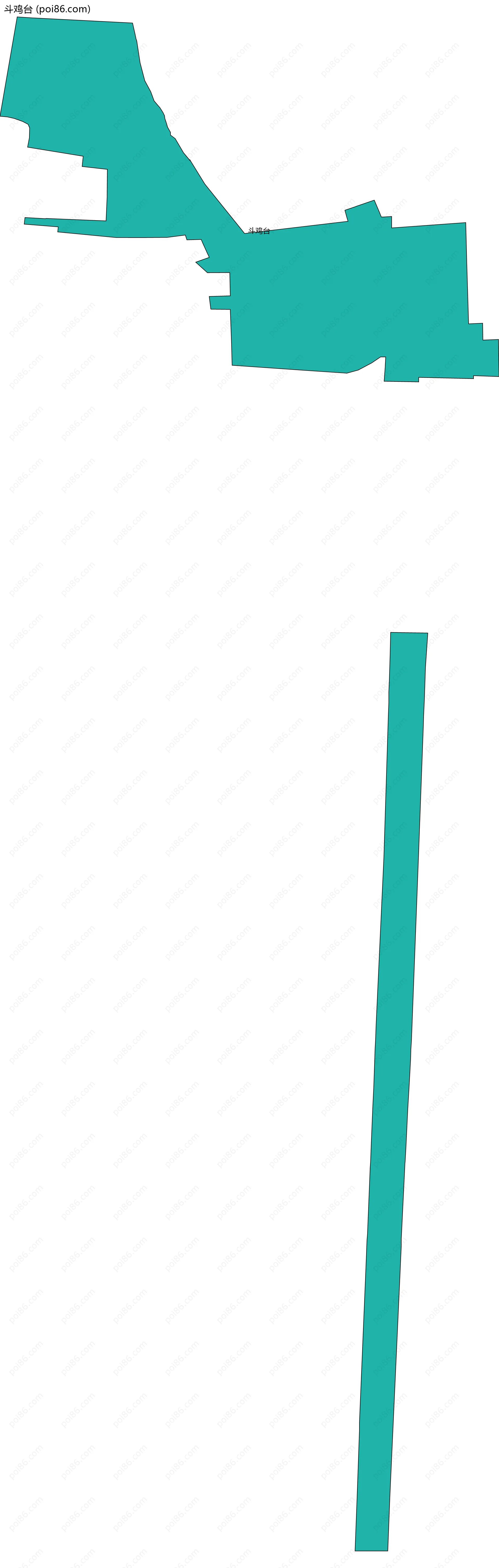 斗鸡台边界地图