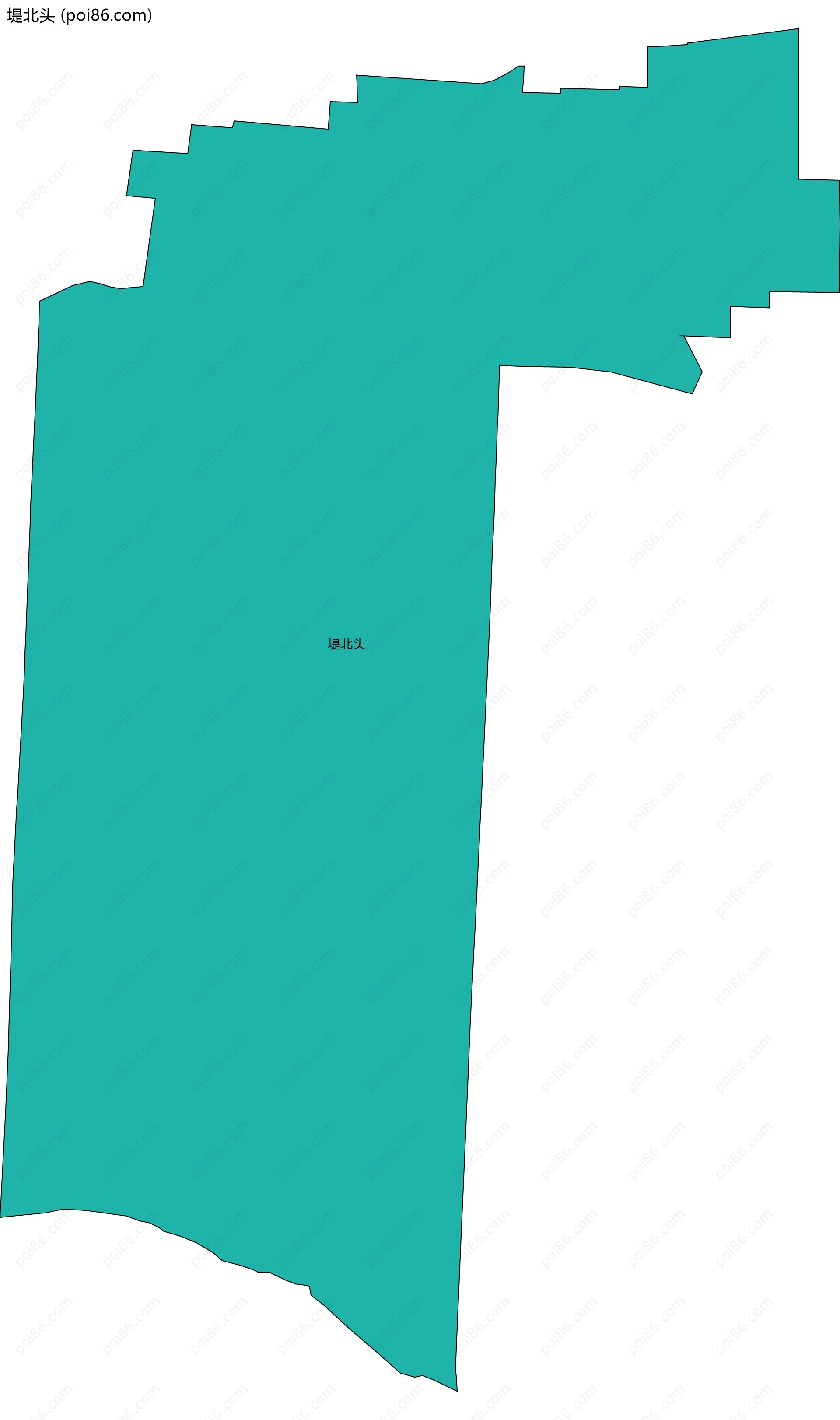 堤北头边界地图