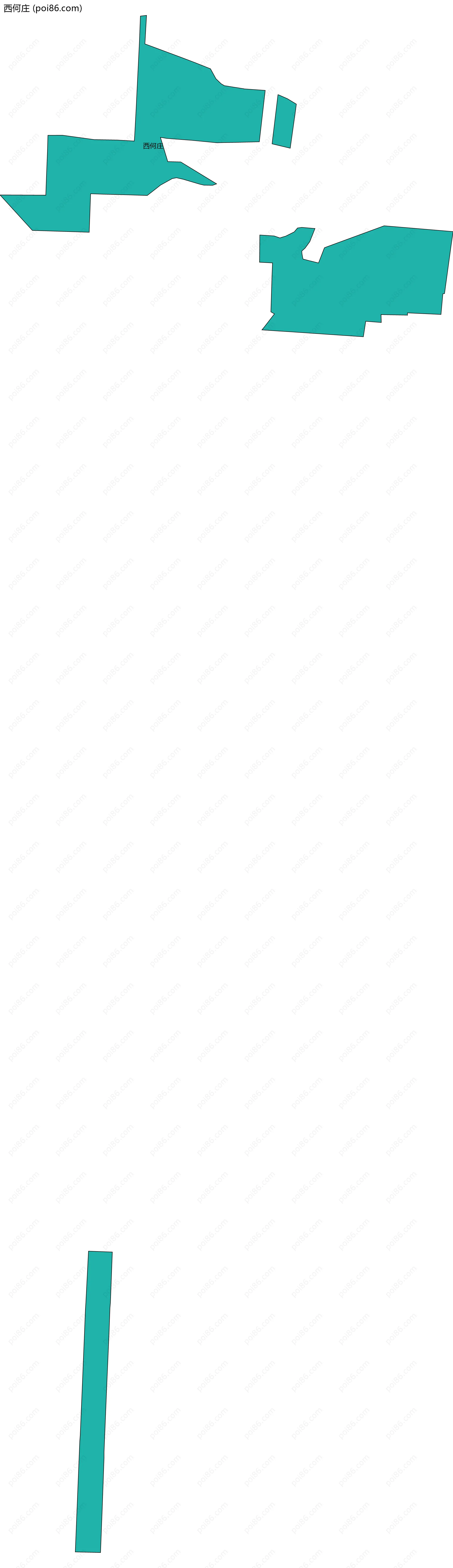 西何庄边界地图