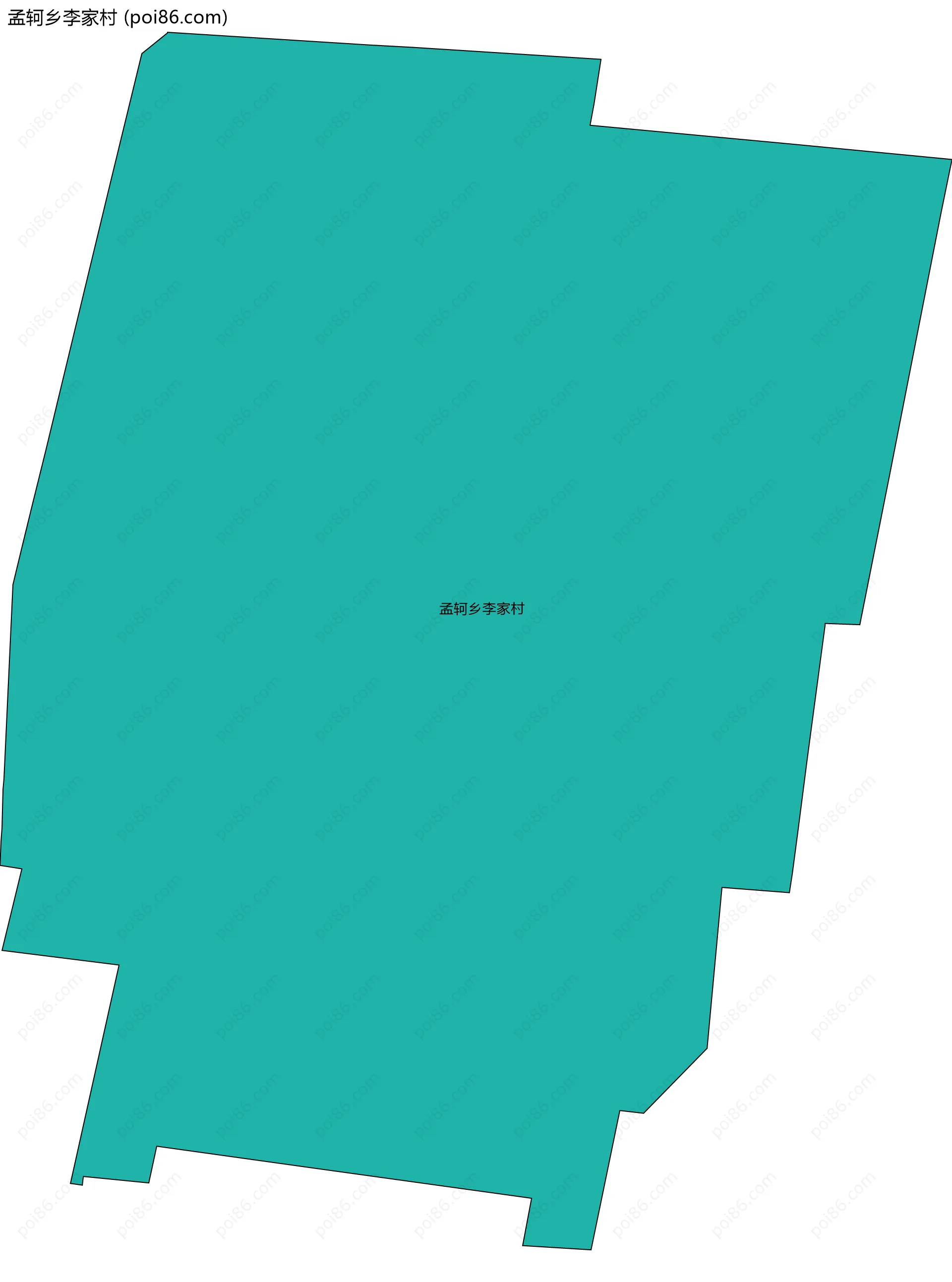 孟轲乡李家村边界地图