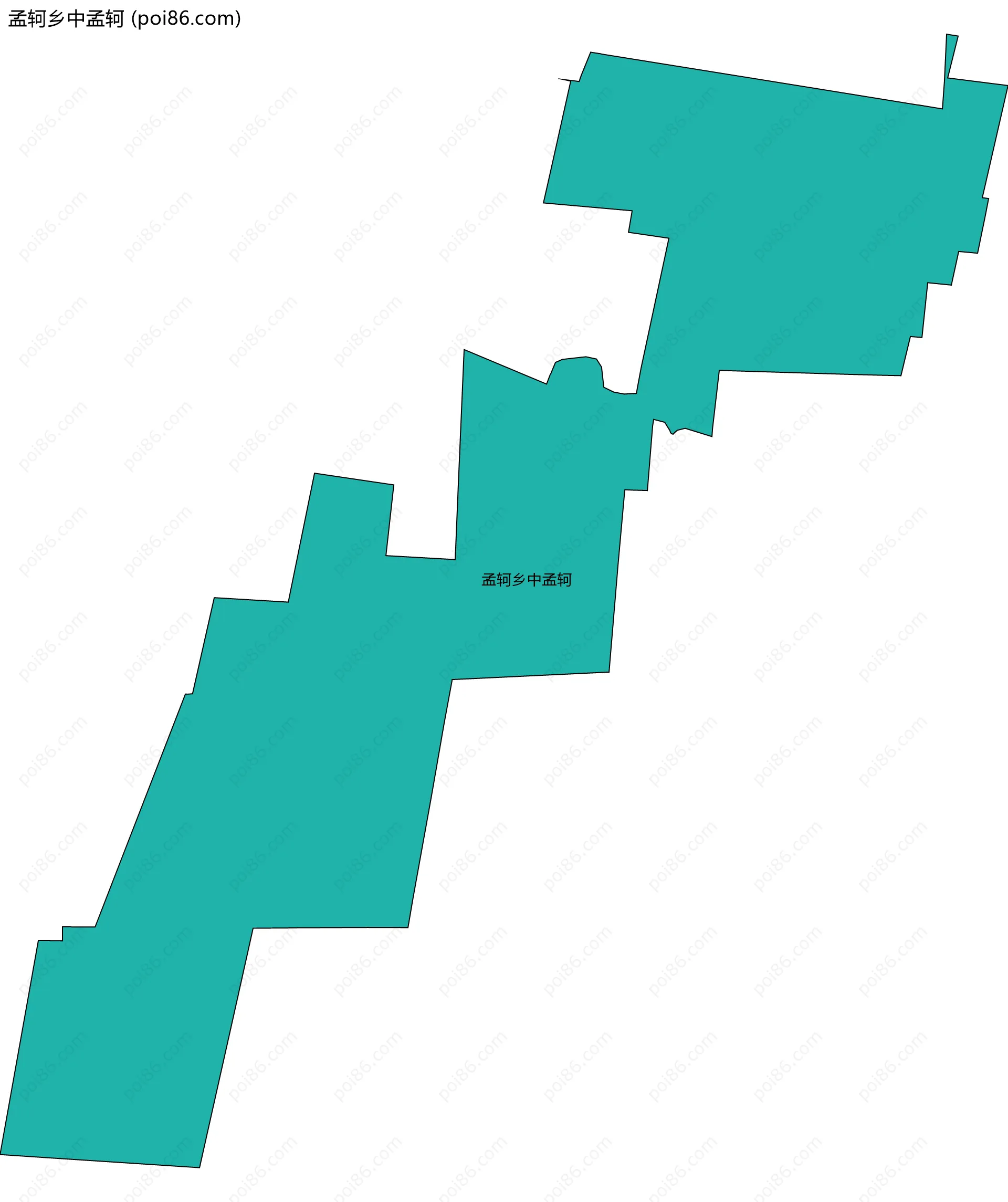 孟轲乡中孟轲边界地图