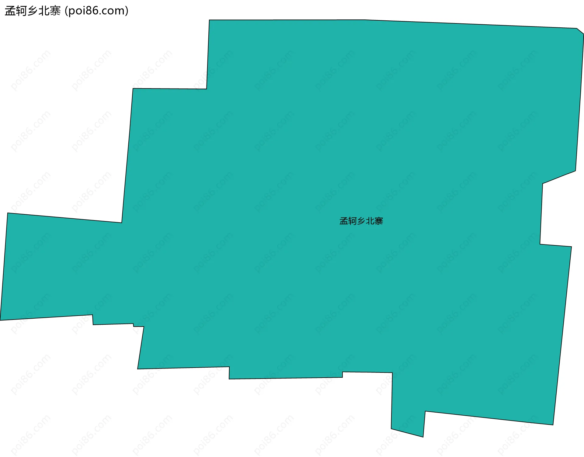 孟轲乡北寨边界地图